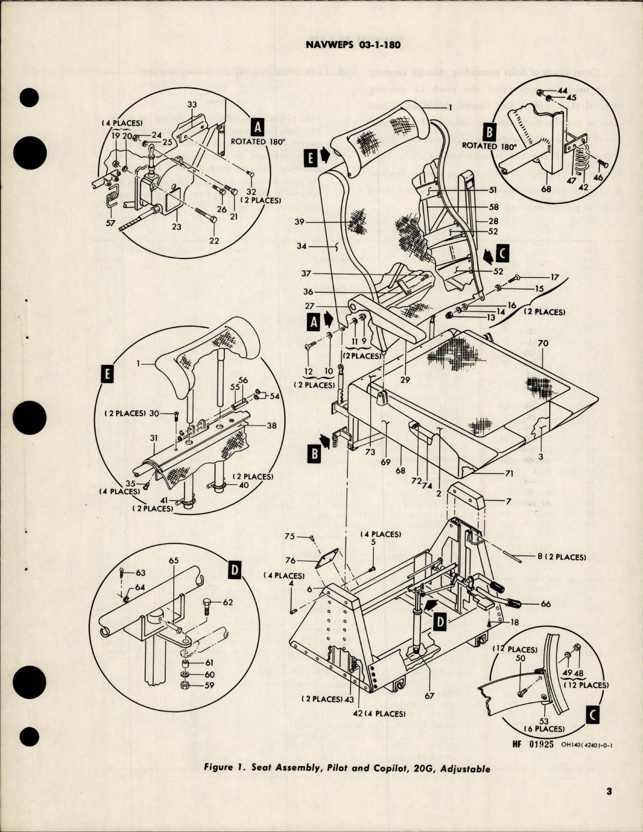 Sample page 5 from AirCorps Library document: Overhaul Instructions with Parts for Pilots, Copilots and Captains Seat Assemblies - Parts 4240-5 and 4245-5 