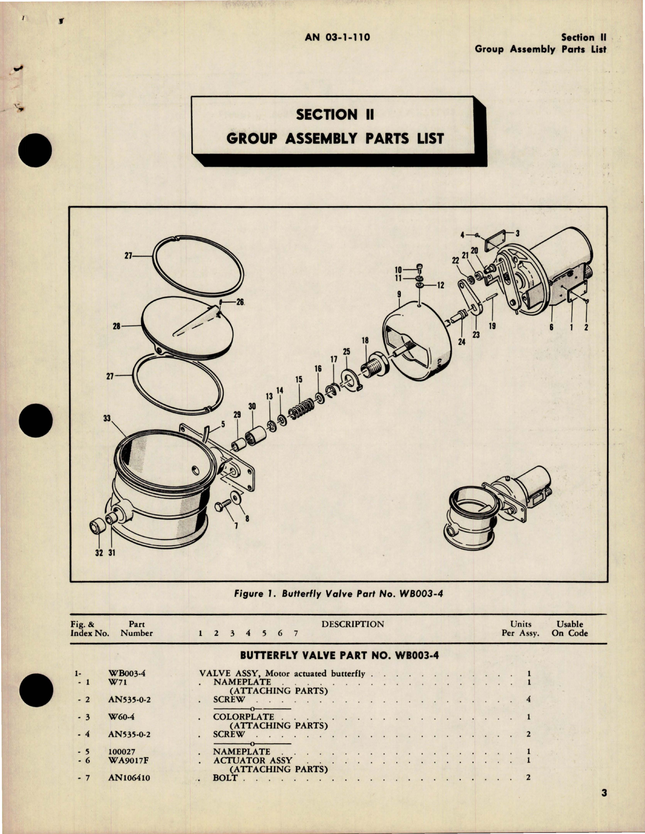 Sample page 7 from AirCorps Library document: Illustrated Parts Breakdown for Butterfly Valves