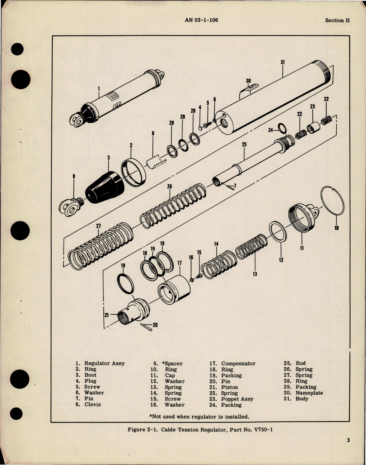 Sample page 5 from AirCorps Library document: Overhaul Instructions for Cable Tension Regulators - Parts V720-3, V720-8-1 and V750-1