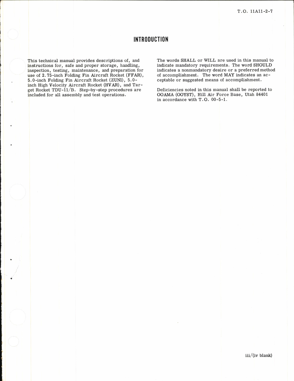 Sample page 5 from AirCorps Library document: Storage Procedures for Aircraft Rockets AF42(600)39004