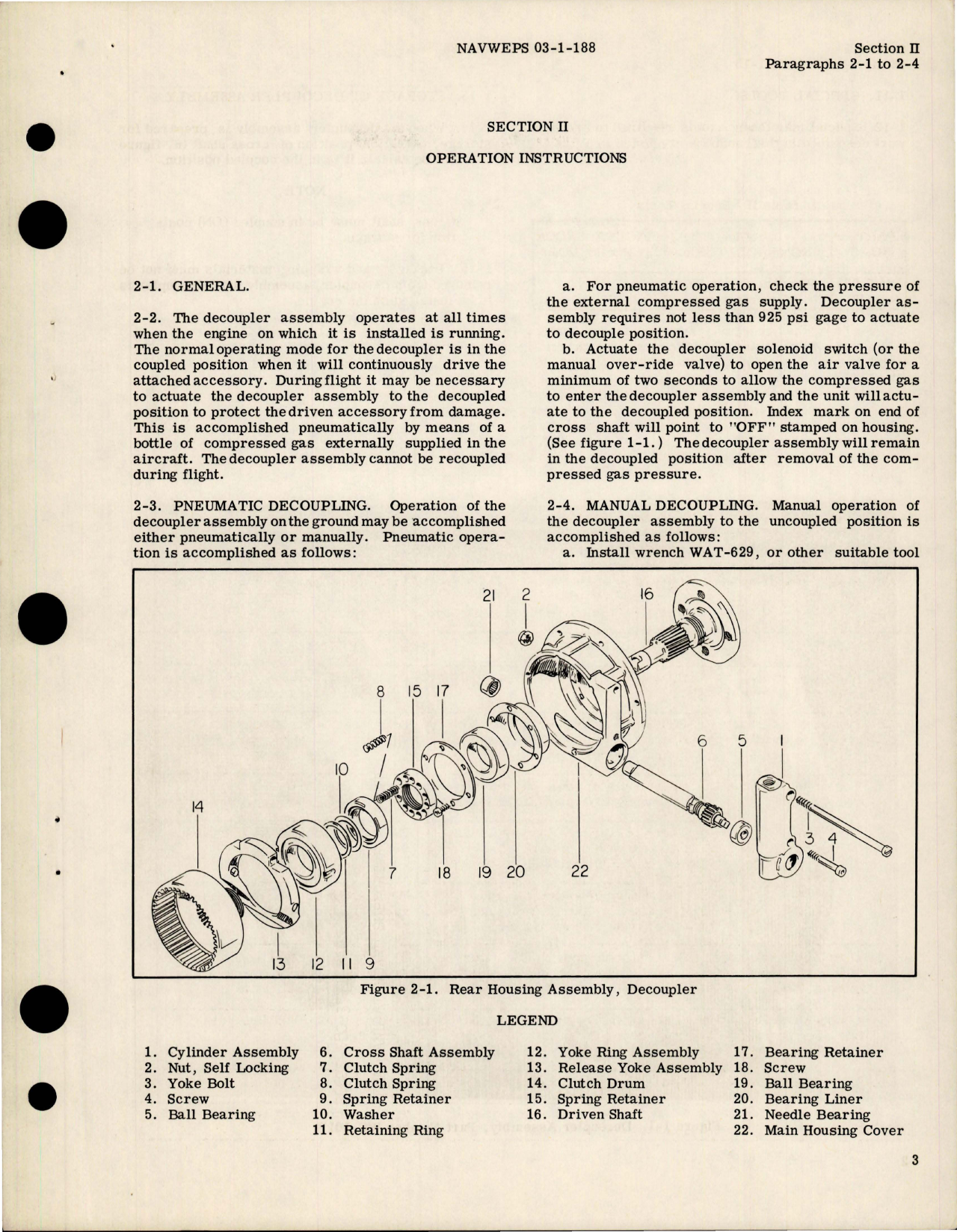 Sample page 7 from AirCorps Library document: Operation and Maintenance Instructions for Decoupler Assembly - Model 110B - Part WC-101B 