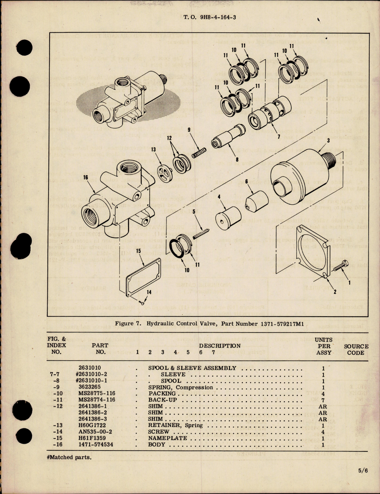 Sample page 5 from AirCorps Library document: Overhaul with Parts Breakdown for Hydraulic Control Valve - Part 1371-579217M1 