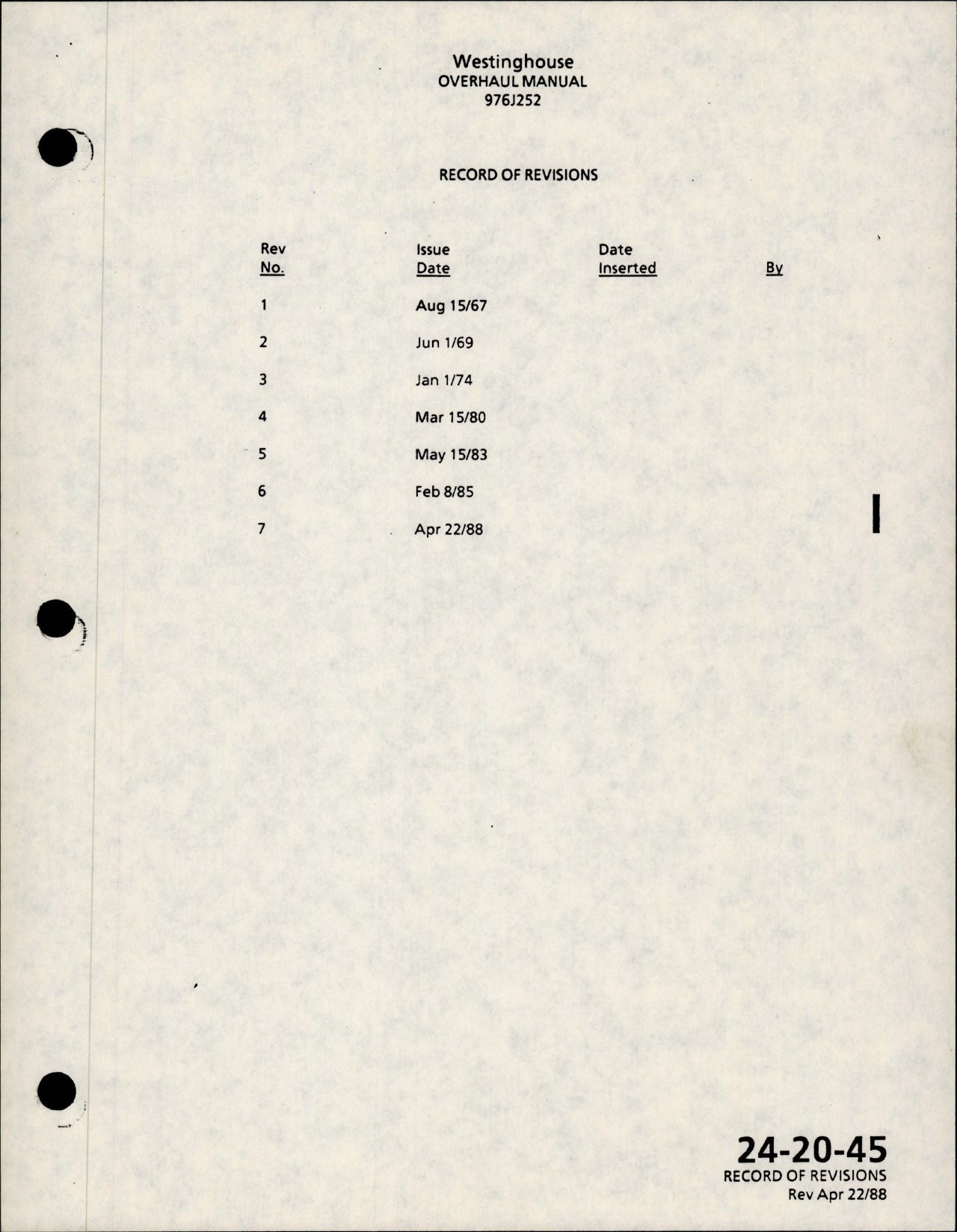 Sample page 7 from AirCorps Library document: Maintenance Manual w Parts List for AC Generator - Parts 976J252-3 and 976J252-6