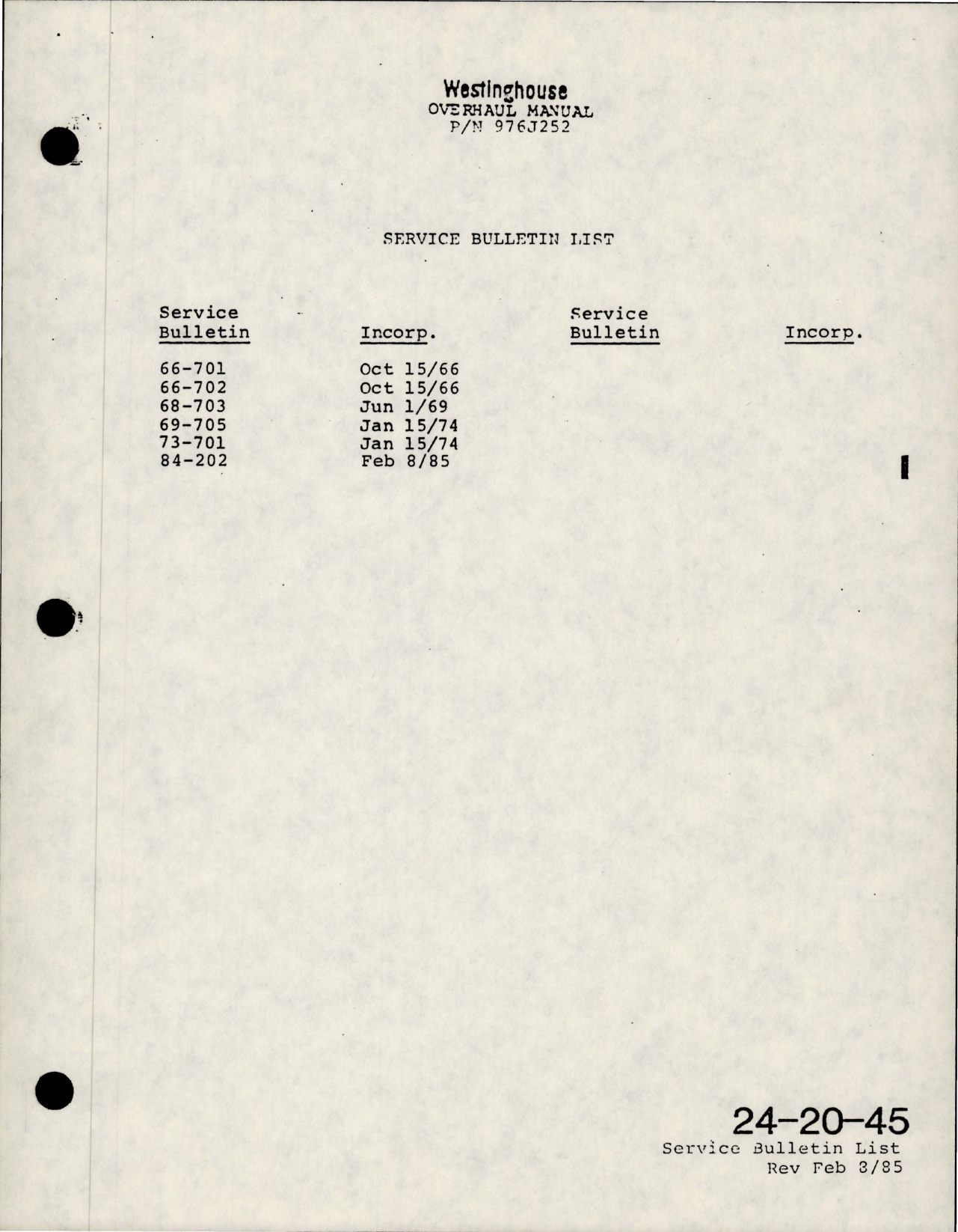 Sample page 9 from AirCorps Library document: Maintenance Manual w Parts List for AC Generator - Parts 976J252-3 and 976J252-6