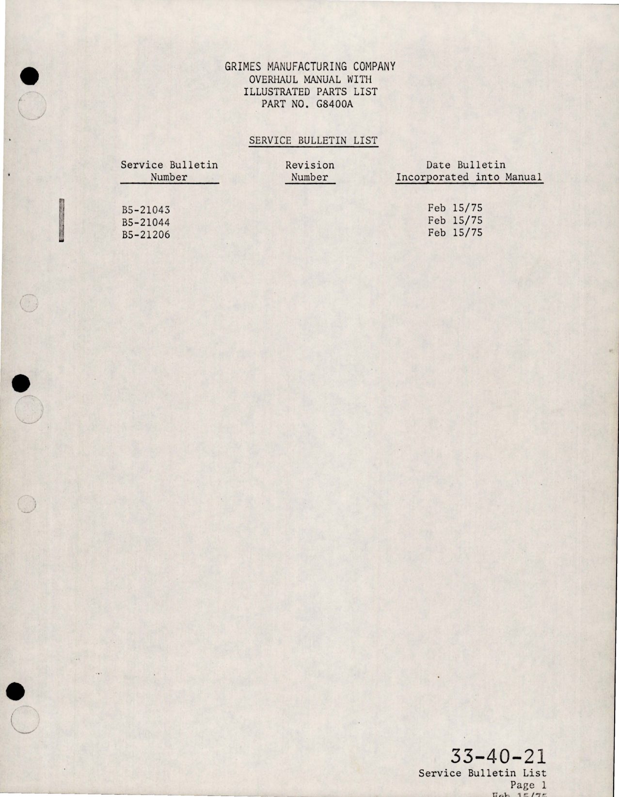 Sample page 5 from AirCorps Library document: Overhaul with Illustrated Parts List for Navigational Rotating Warning Light - G8400A Series