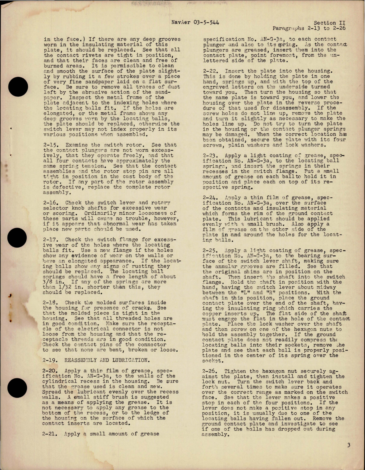 Sample page 5 from AirCorps Library document: Operation, Service, Overhaul Inst and Parts for Ignition Switch - 10-29755-2 