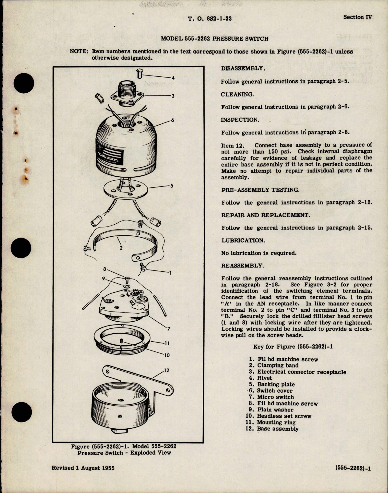 Sample page 7 from AirCorps Library document: Overhaul Instructions for Pressure Control Switches 