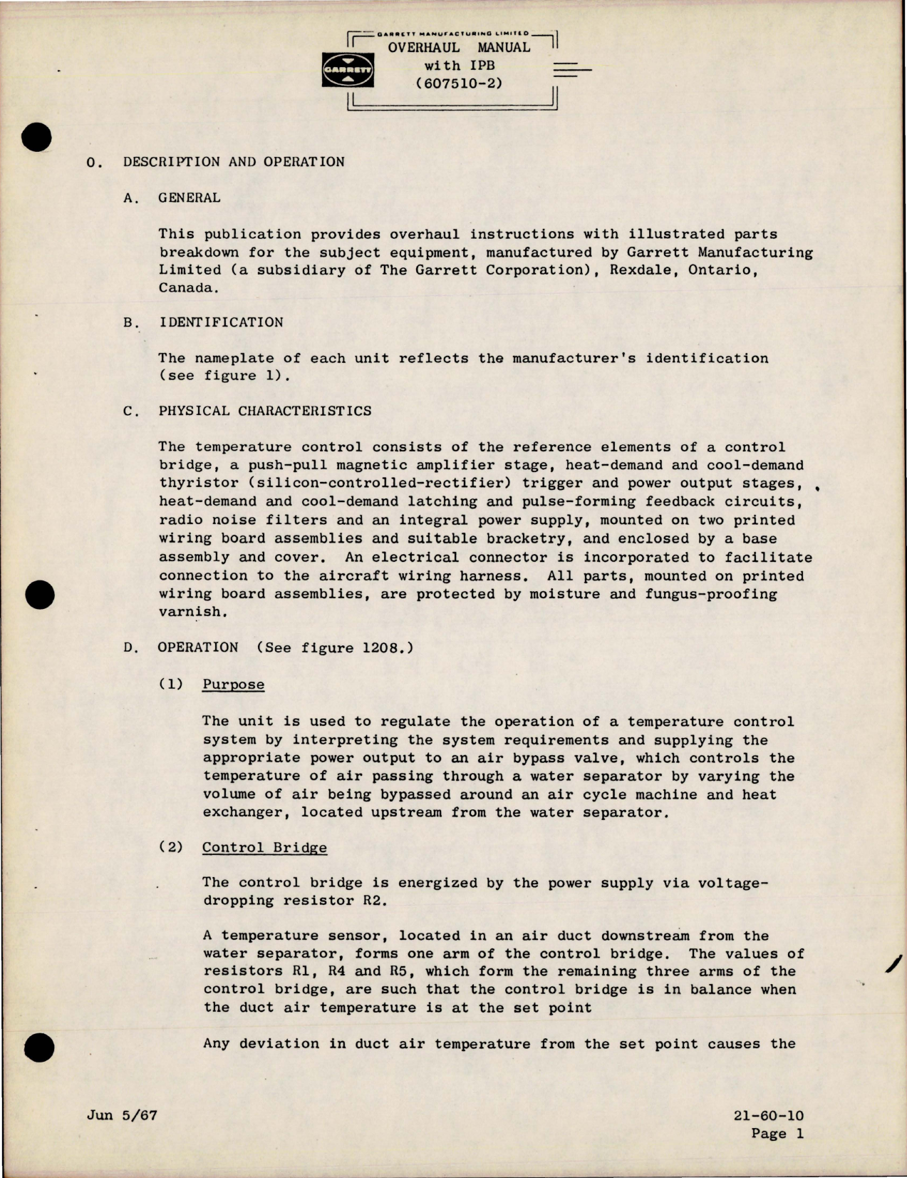 Sample page 9 from AirCorps Library document: Overhaul Instructions with Parts Breakdown for Temperature Control - 607510-2 Series 1 and 2