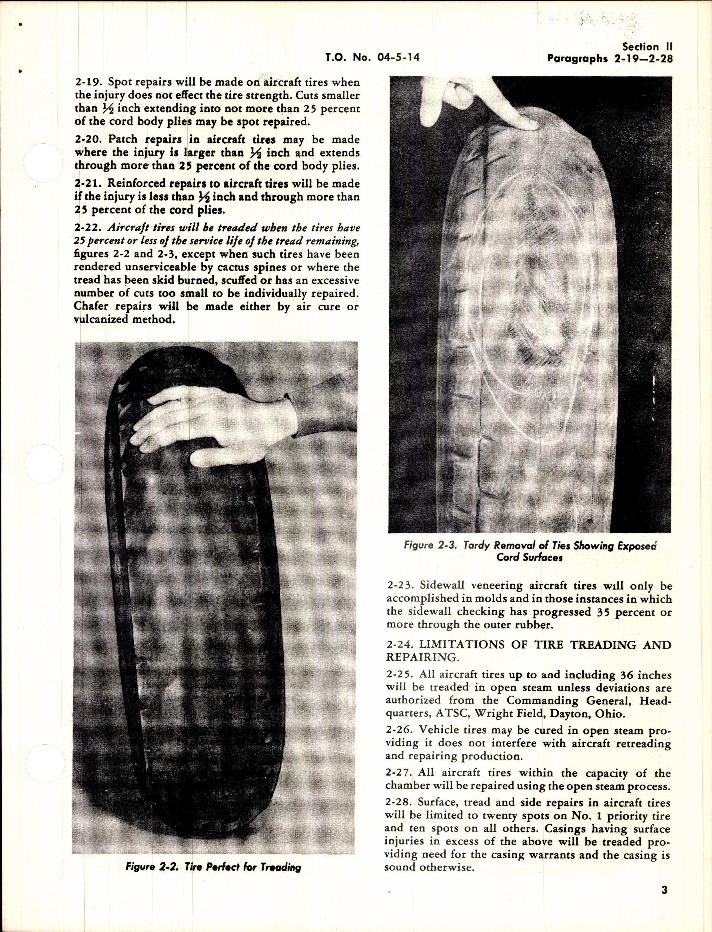 Sample page 7 from AirCorps Library document: Inspection and Operation Instructions for Tire Repairing