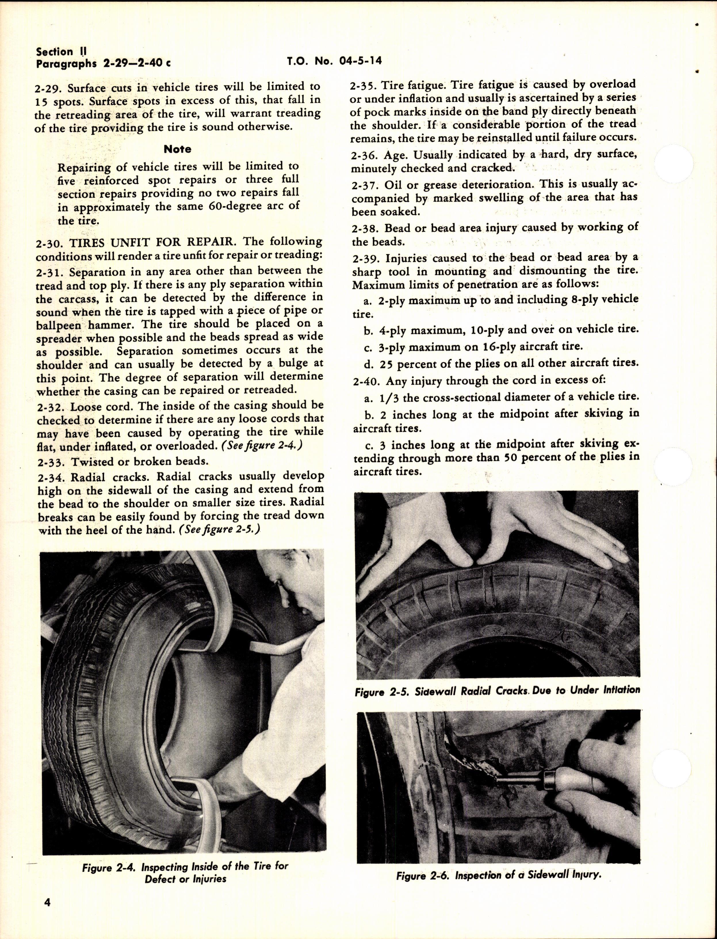 Sample page 8 from AirCorps Library document: Inspection and Operation Instructions for Tire Repairing