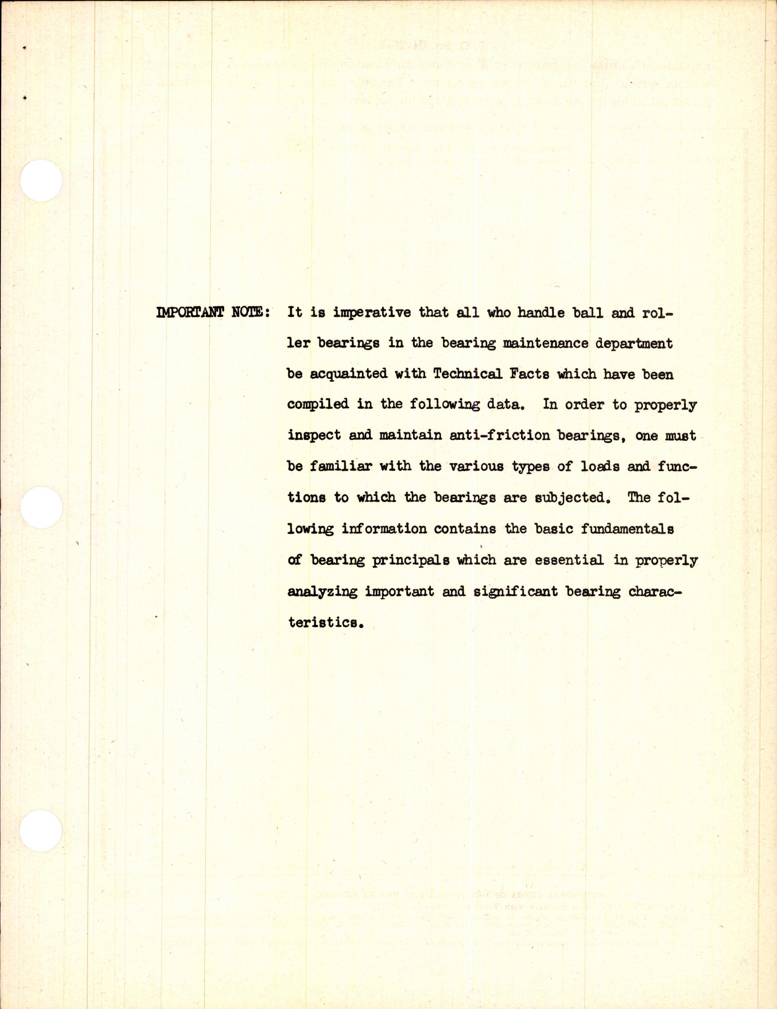 Sample page 3 from AirCorps Library document: Technical Facts on Anti-Friction Bearings