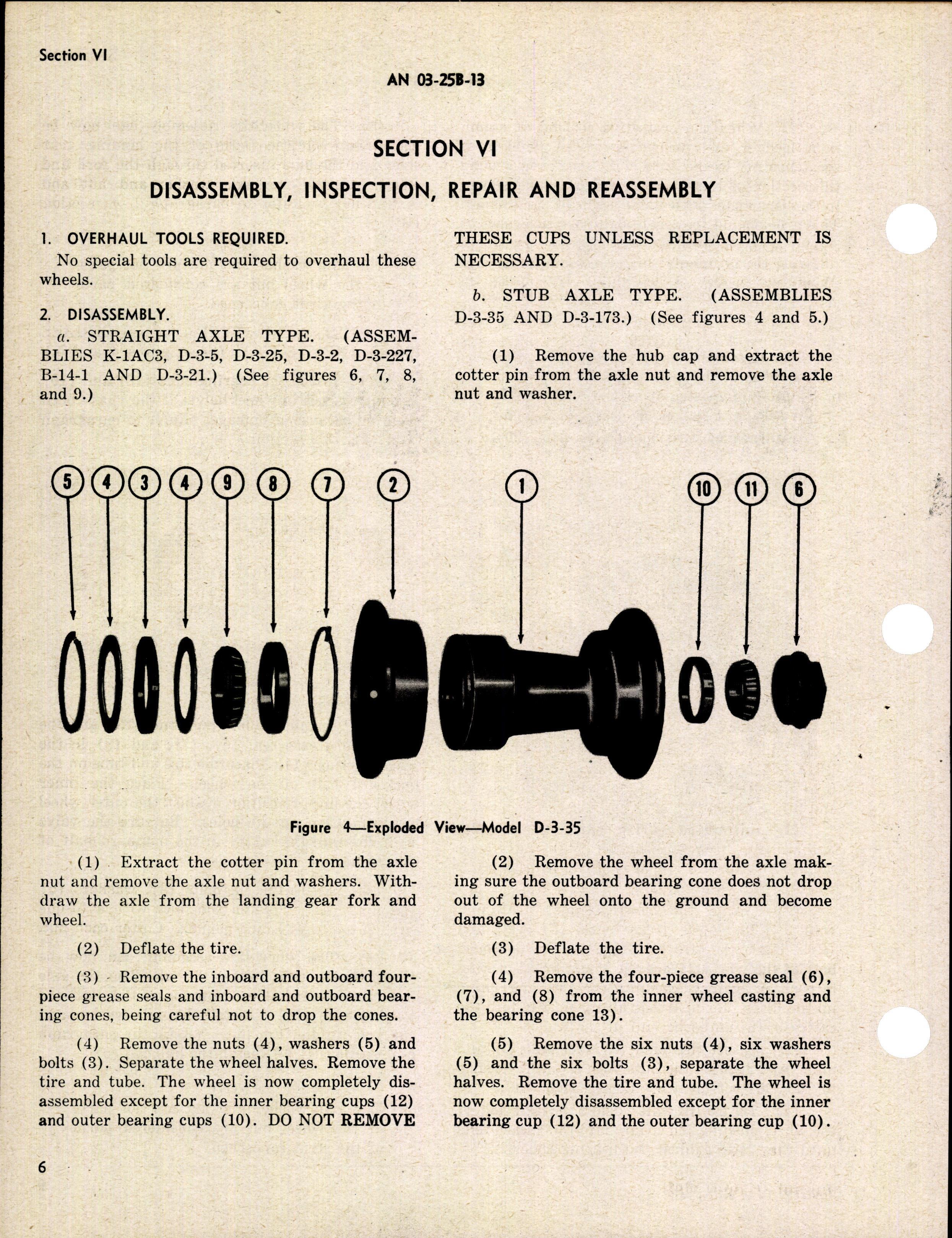 Sample page 4 from AirCorps Library document: Operation, Service, & Overhaul Instructions with Parts Catalog for Low Pressure Tail Wheels
