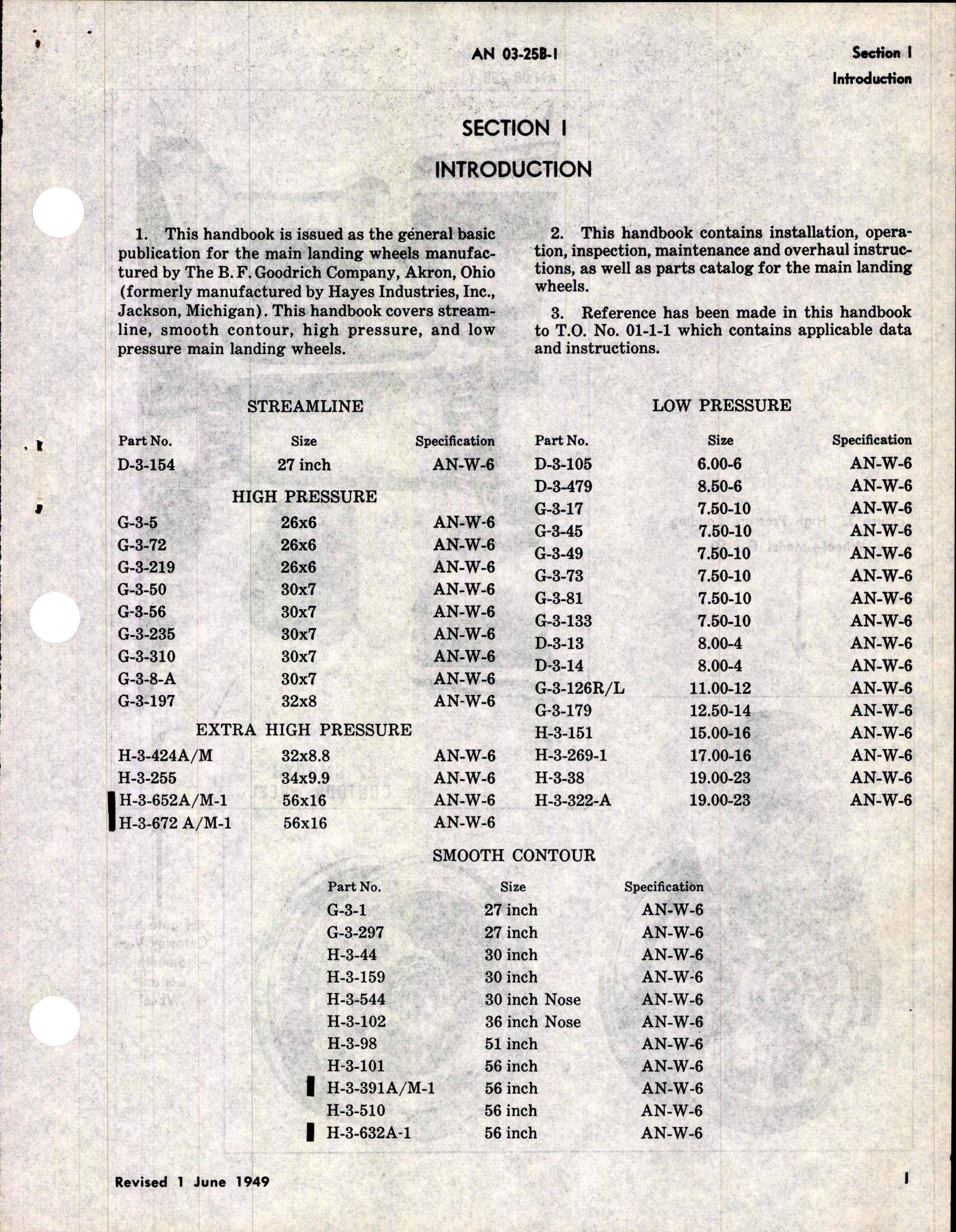 Sample page 3 from AirCorps Library document: Operation, Service, & Overhaul Instructions with Parts Catalog for Main Landing Wheels