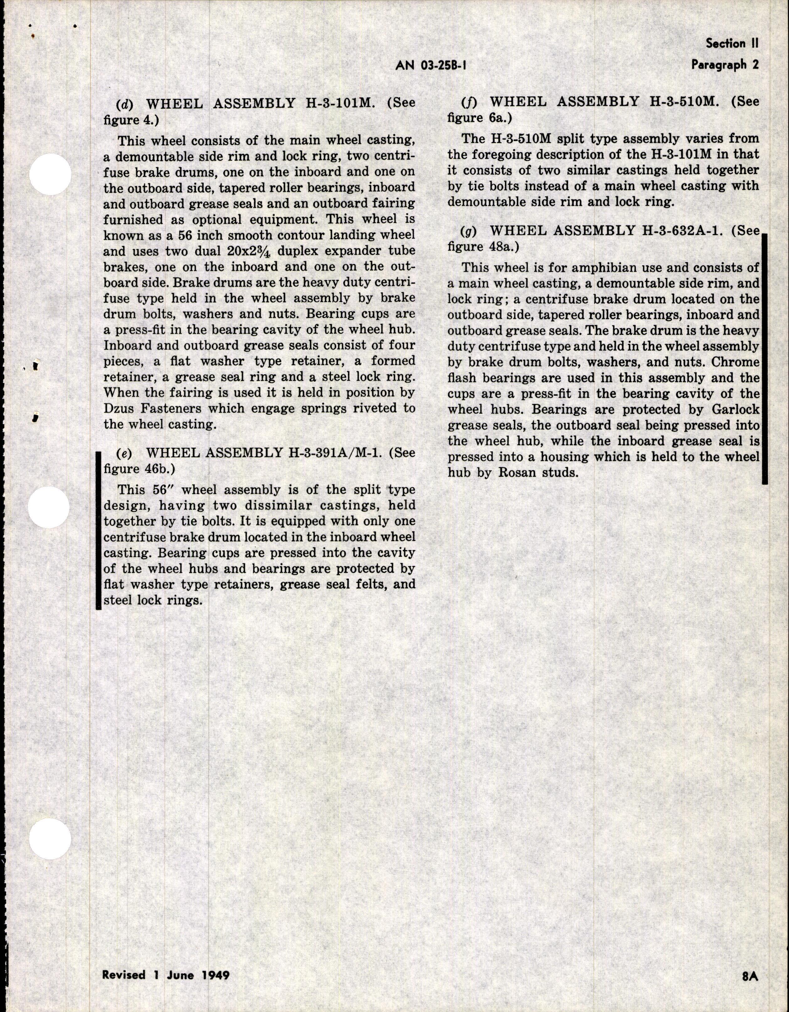 Sample page 5 from AirCorps Library document: Operation, Service, & Overhaul Instructions with Parts Catalog for Main Landing Wheels