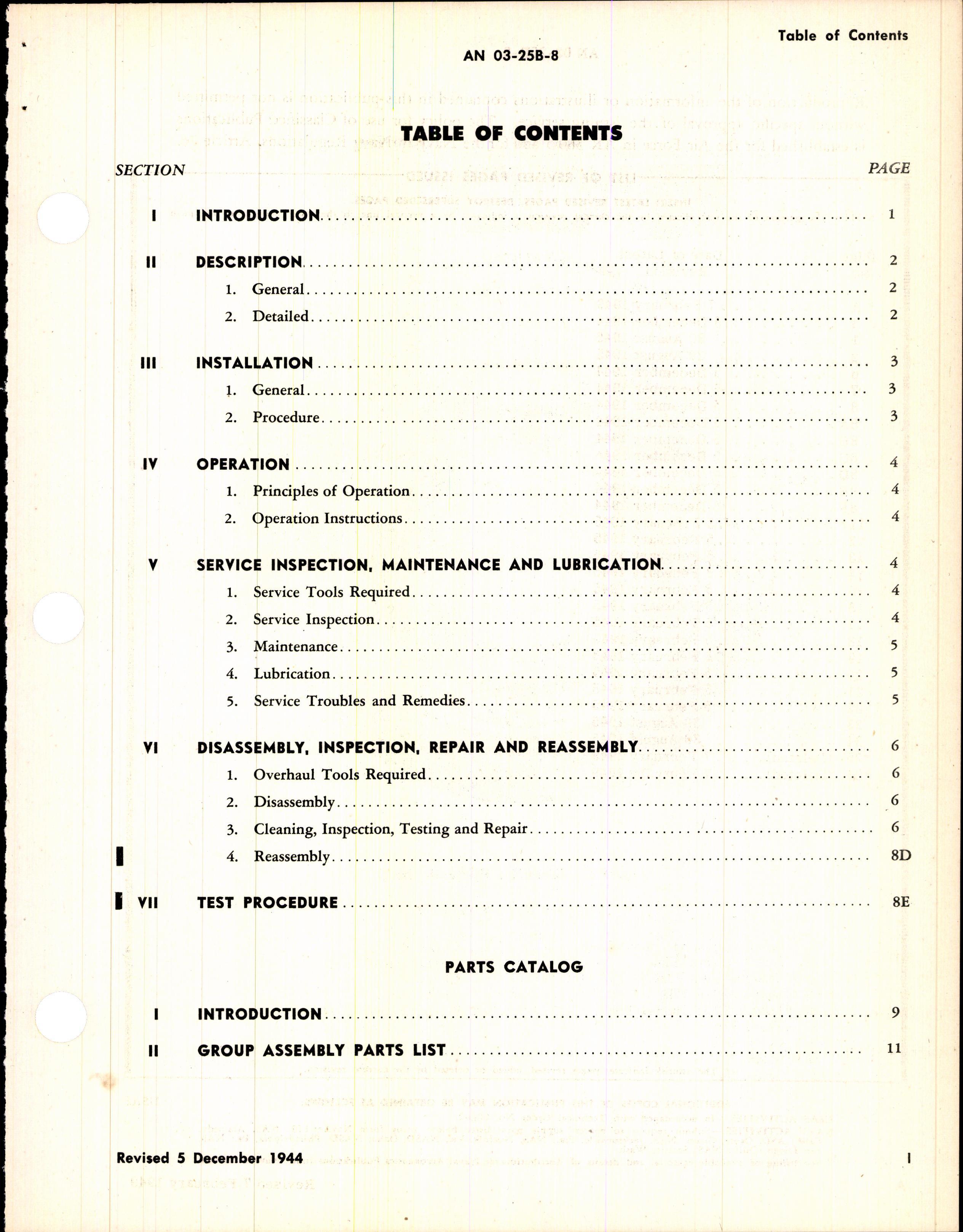 Sample page 3 from AirCorps Library document: Operation, Service, & Overhaul Instructions with Parts Catalog for Reversible Hydraulic Brakes