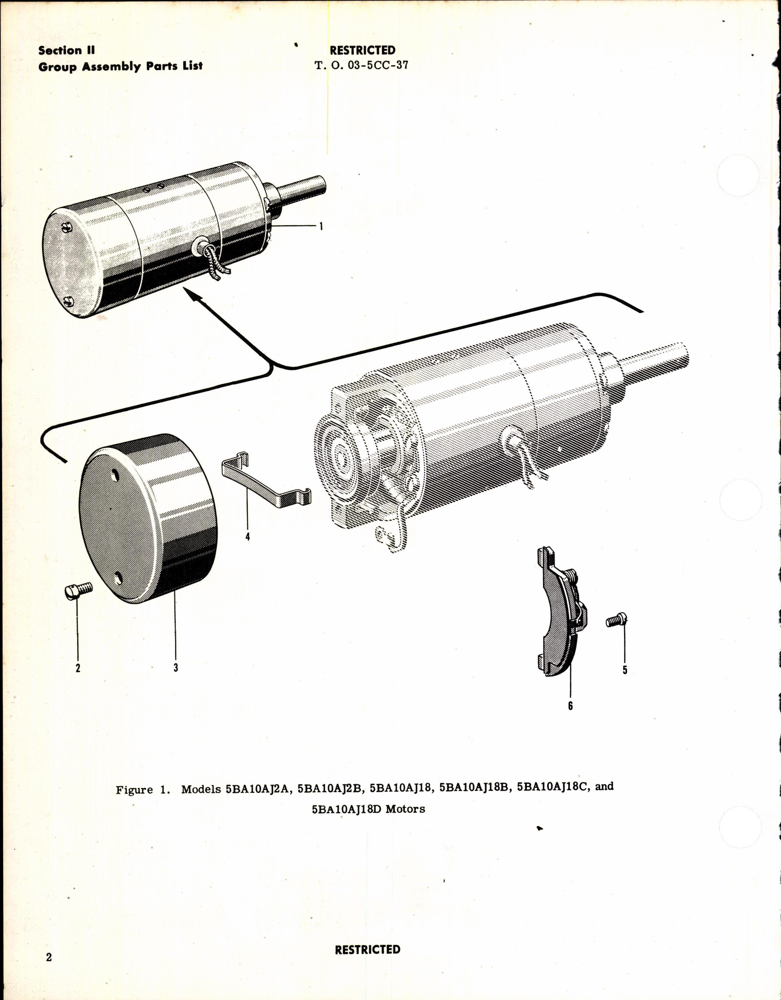Sample page 4 from AirCorps Library document: Parts Catalog for General Electric Aircraft Motors, Series 5BA10
