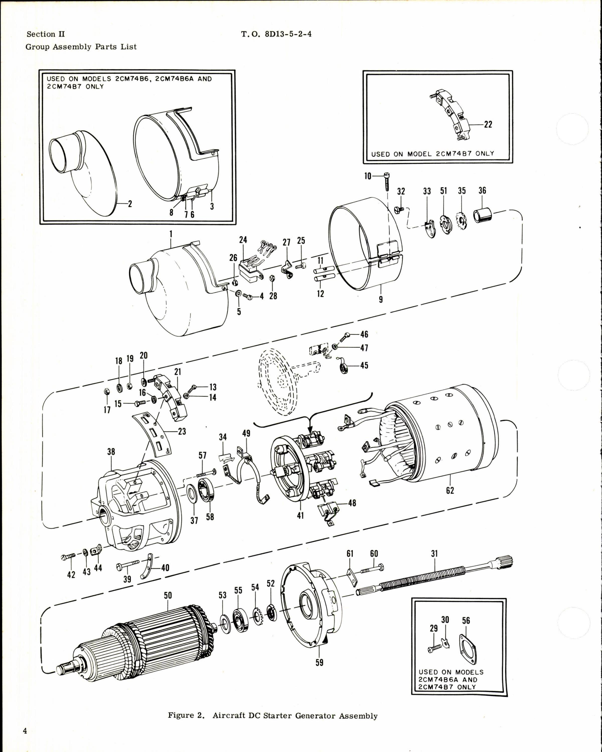 Sample page 4 from AirCorps Library document: Illustrated Parts Breakdown for Aircraft DC Starter Generator