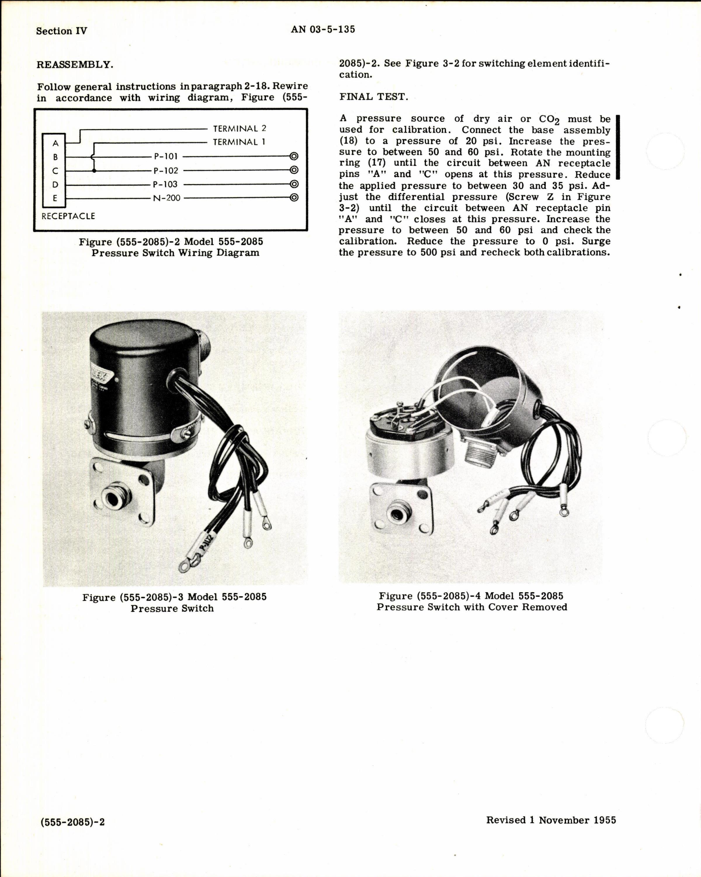 Sample page 6 from AirCorps Library document: Overhaul Instructions for Cook Pressure Control Switches