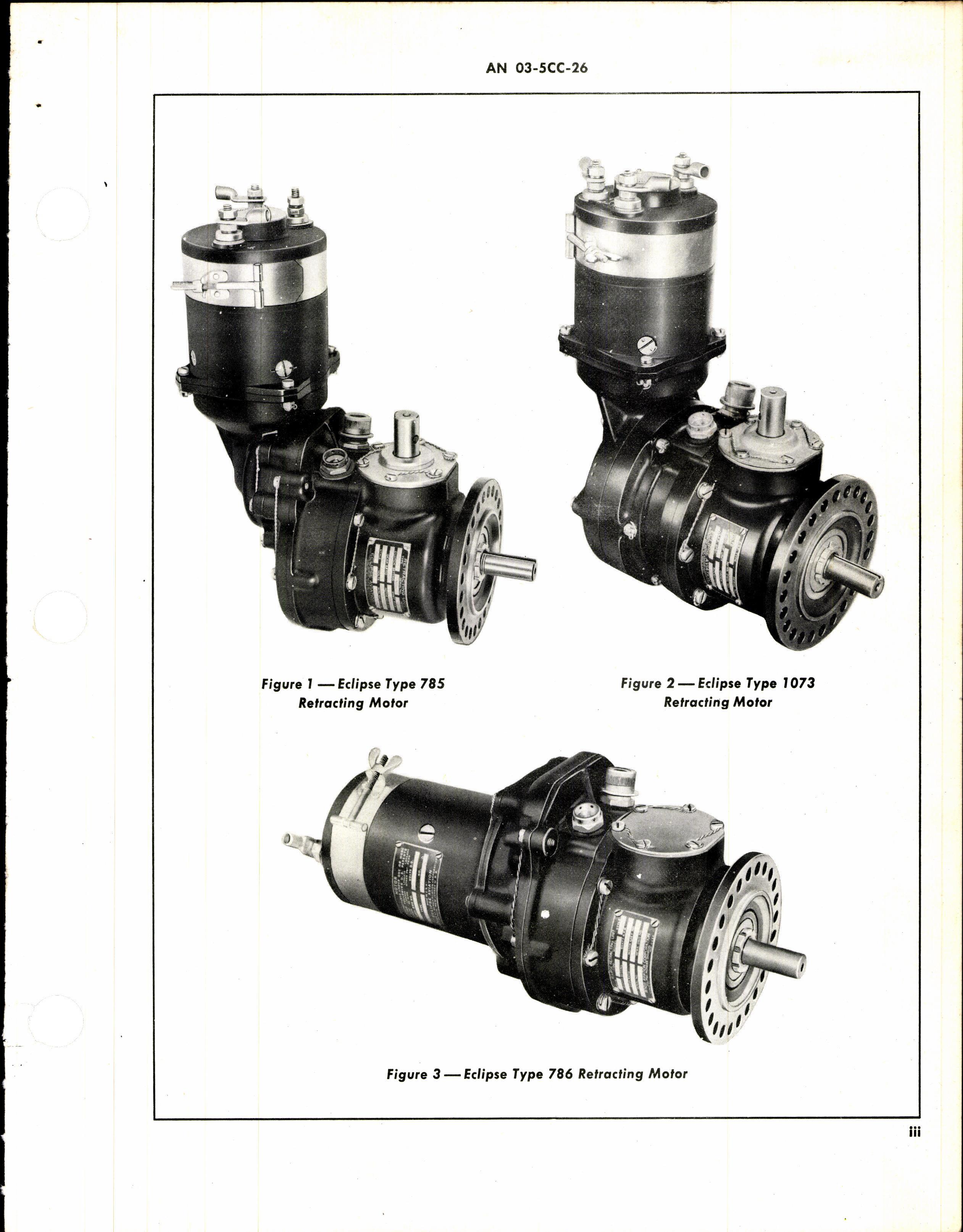 Sample page 5 from AirCorps Library document: Operation, Service, & Overhaul Instructions with Parts Catalog for Eclipse Retracting Motors