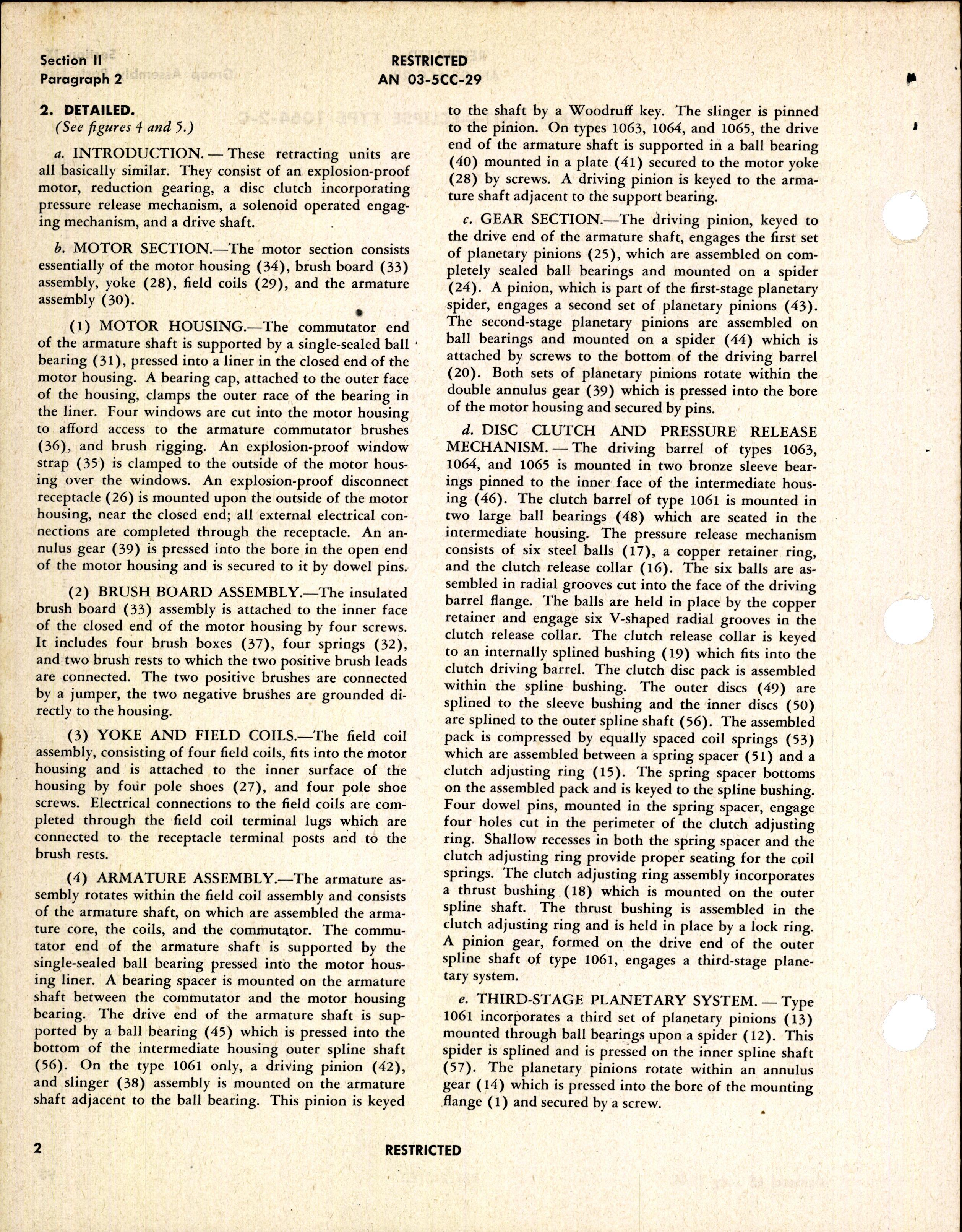 Sample page 8 from AirCorps Library document: Operation, Service, & Overhaul Instructions with Parts Catalog for Eclipse-Pioneer Retracting Motors