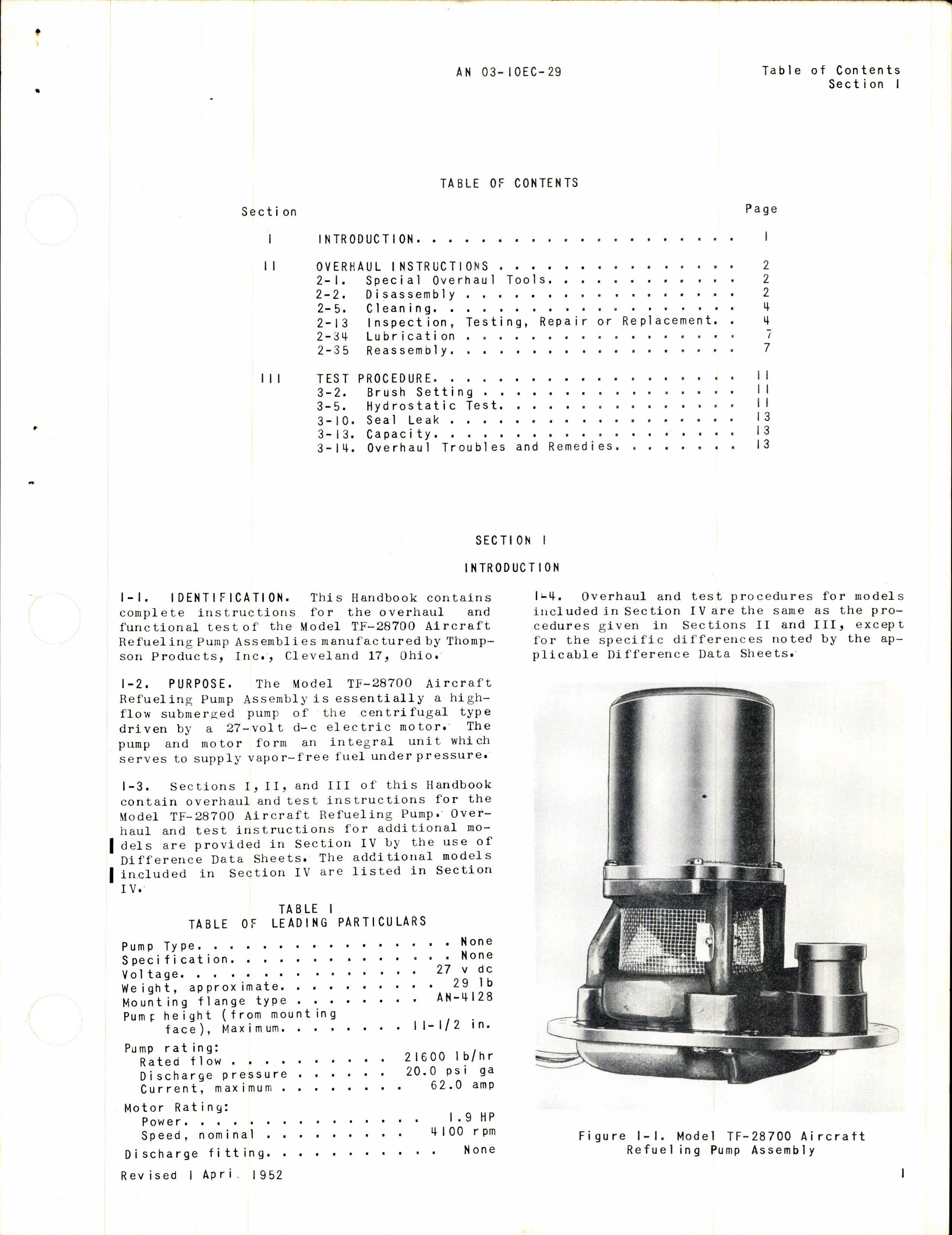 Sample page 3 from AirCorps Library document: Overhaul Instructions for Thompson Refueling and Booster Pumps
