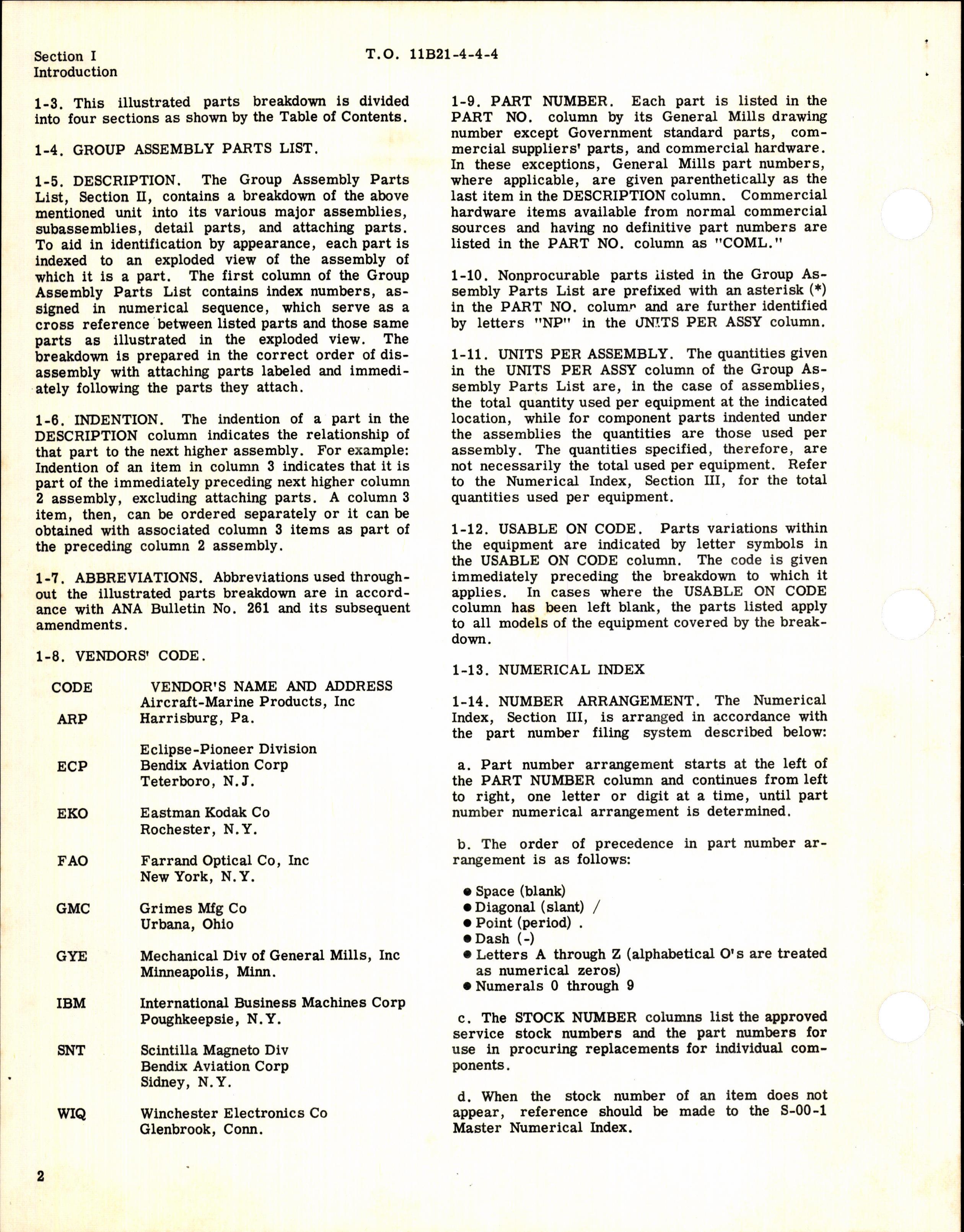 Sample page 4 from AirCorps Library document: Illustrated Parts Breakdown for General Mills Azimuth & Sighting Angle Indicator