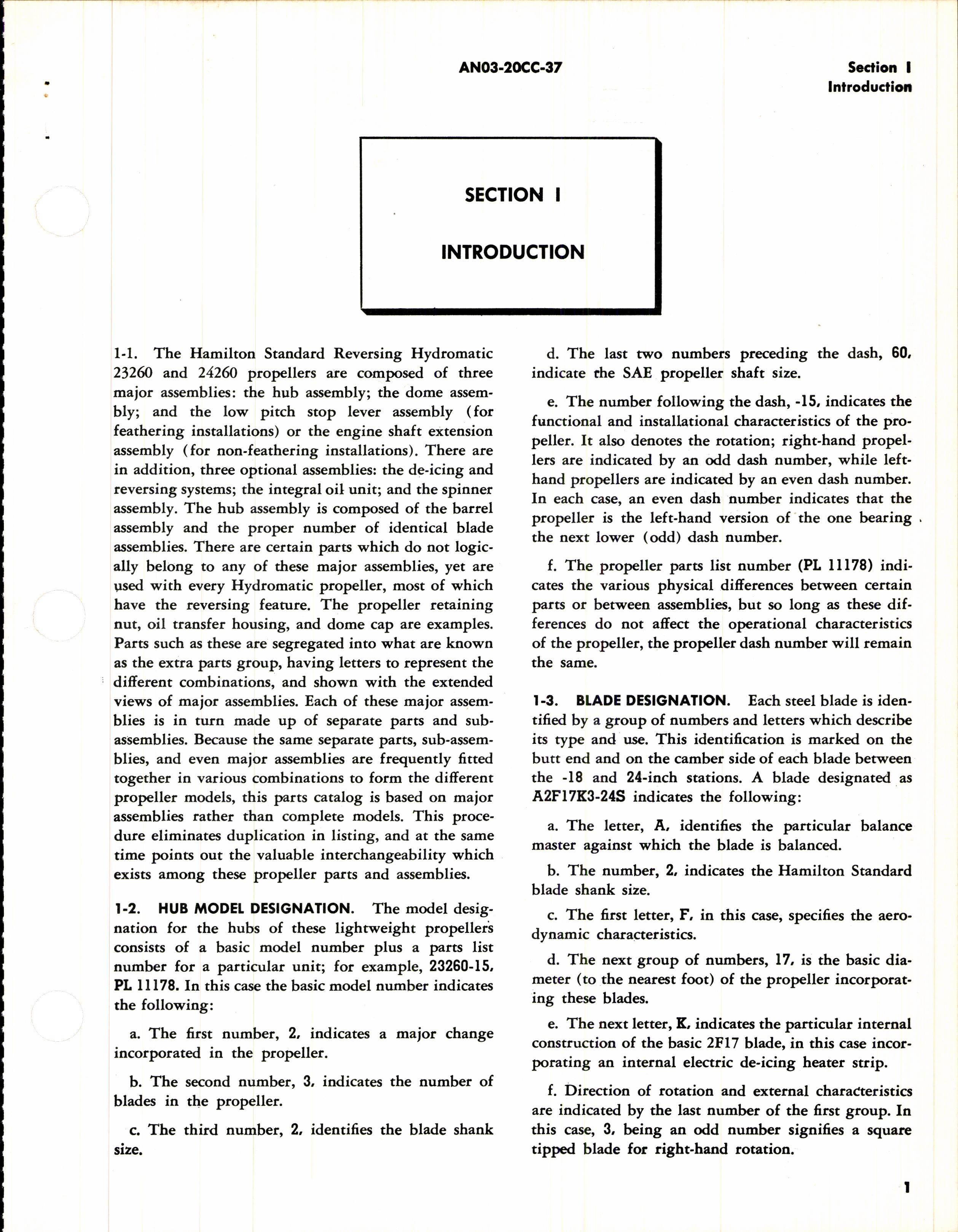 Sample page 5 from AirCorps Library document: Parts Catalog for Reversing Hydromatic Propeller Models 23260 and 24260