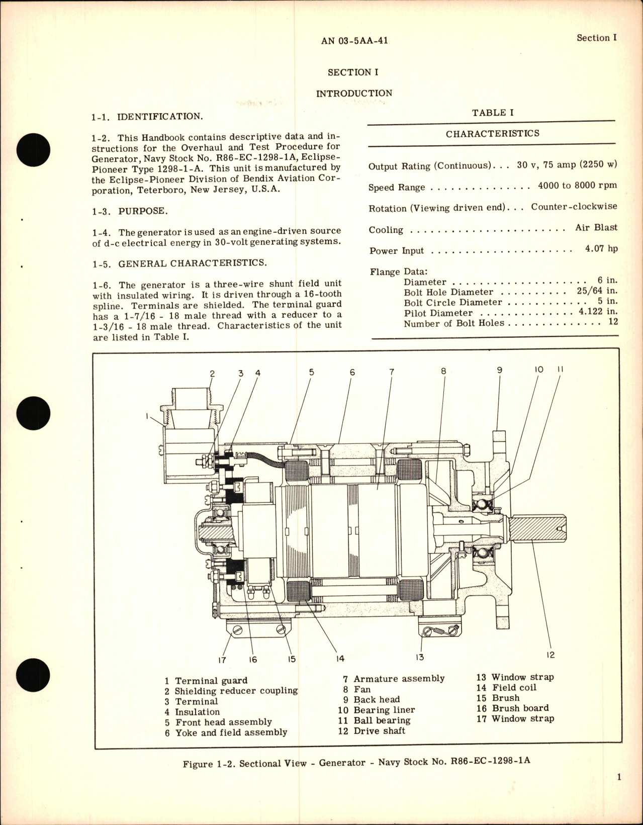Sample page 5 from AirCorps Library document: Overhaul Instructions for Generator Part No. 1298-1-A