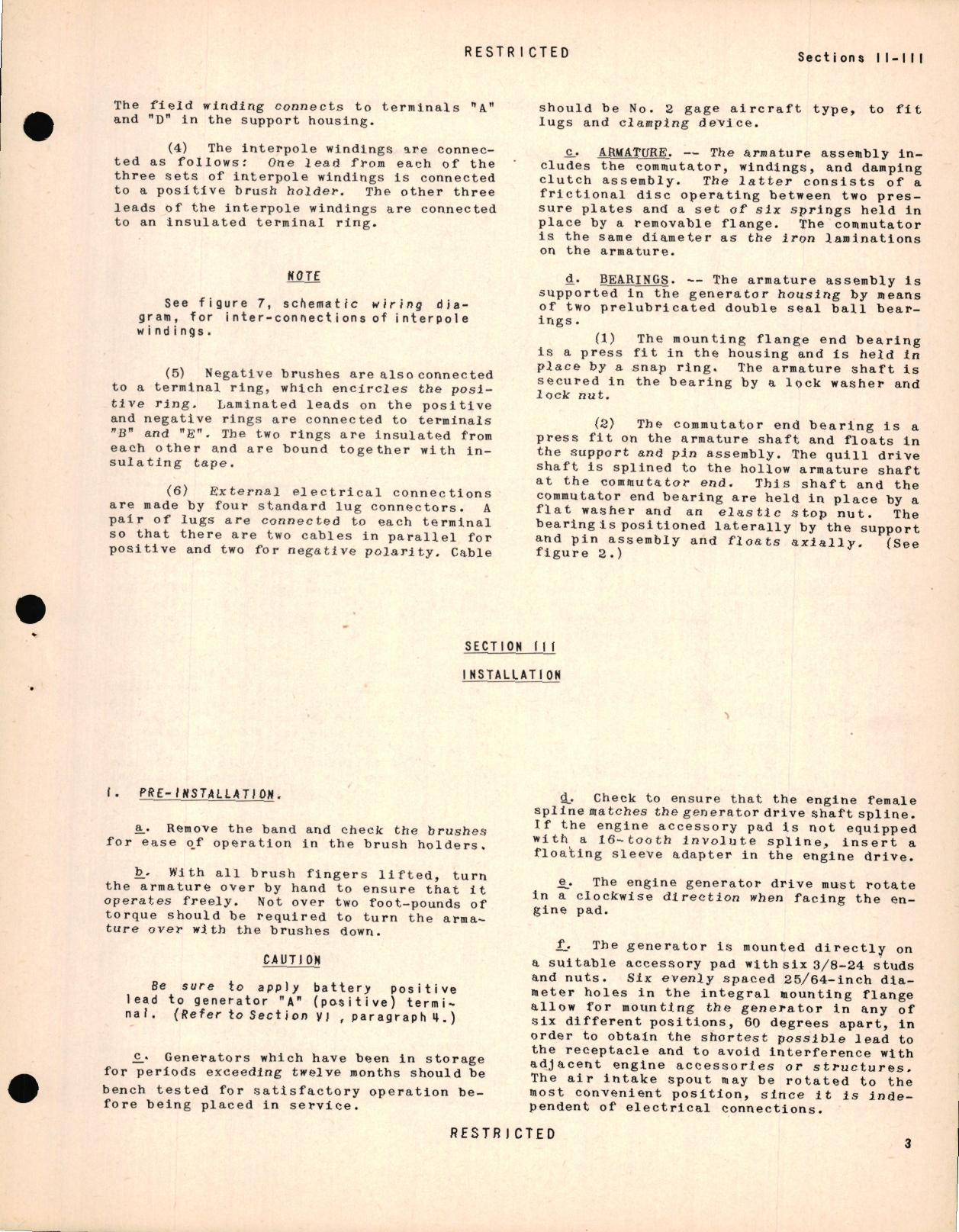 Sample page 7 from AirCorps Library document: Handbook of Instructions with Parts Catalog for the Jahco Type R-1 Generator