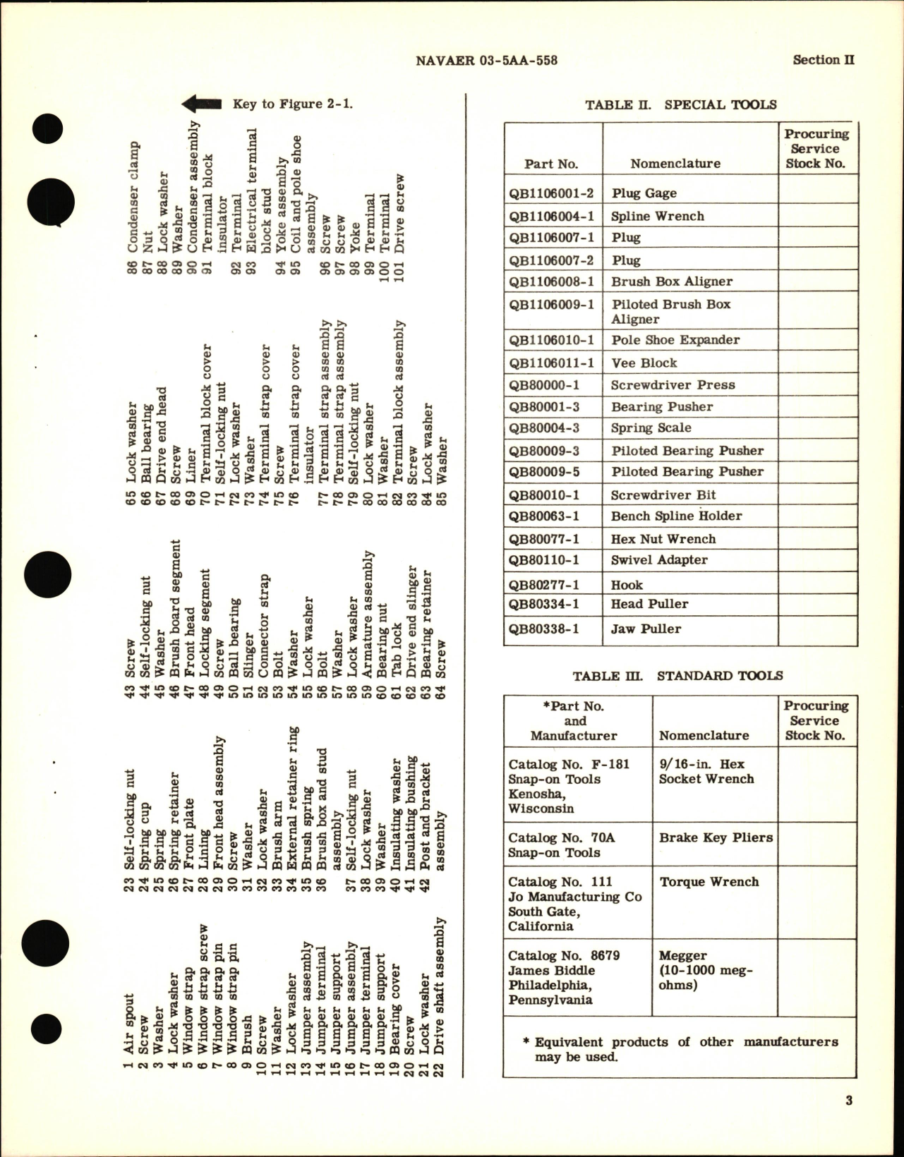Sample page 7 from AirCorps Library document: Overhaul Instructions for Direct Current Generator Part No. 30E18-1-A