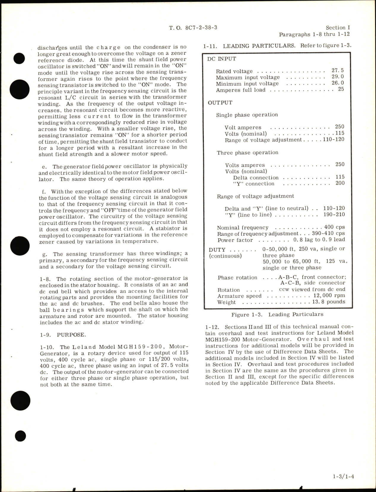 Sample page 7 from AirCorps Library document: Overhaul Manual for Motor-Generator Part Nos. MGH159-200 & MGH159-100