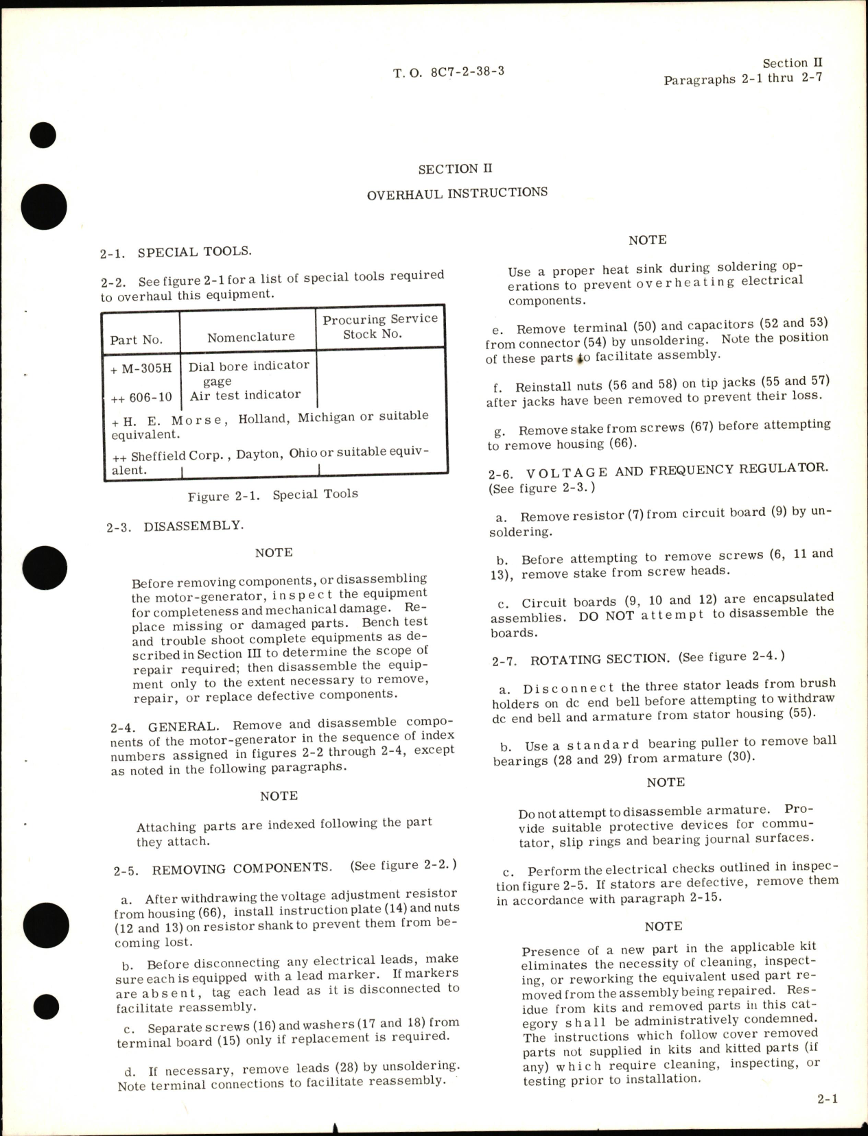 Sample page 9 from AirCorps Library document: Overhaul Manual for Motor-Generator Part Nos. MGH159-200 & MGH159-100