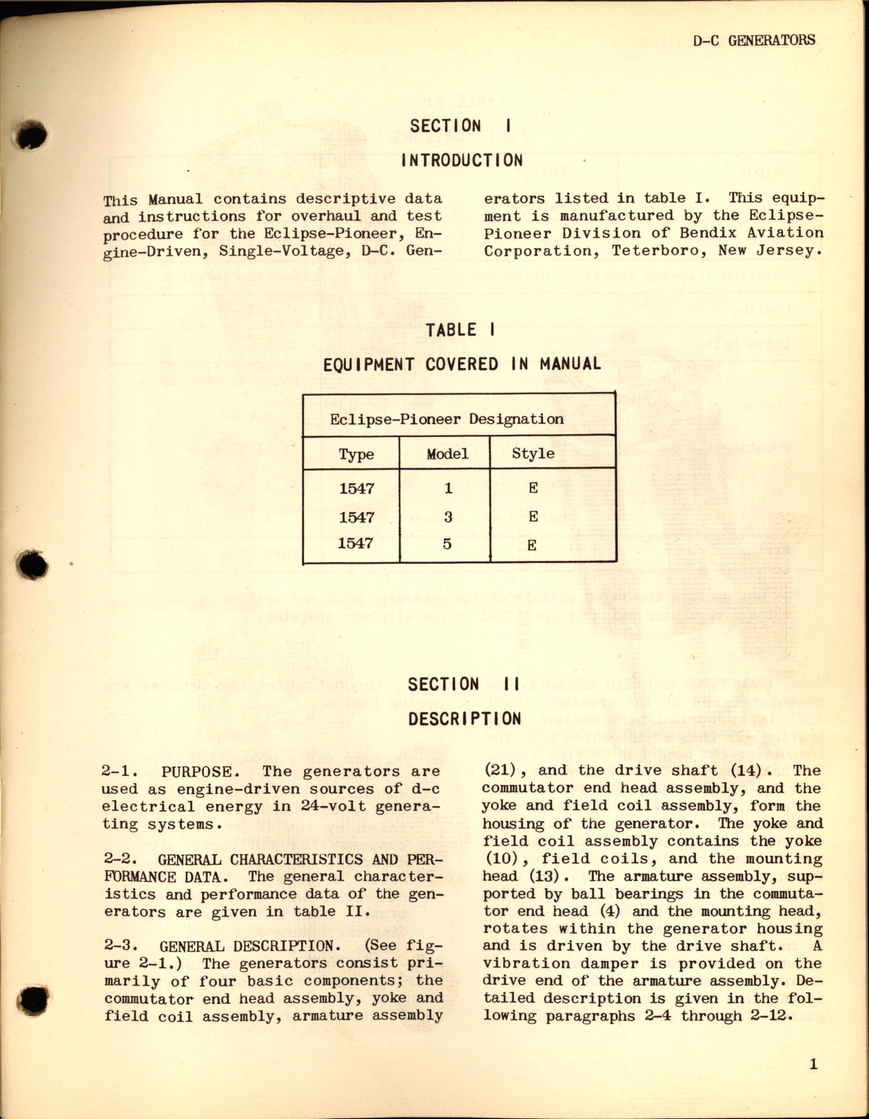 Sample page 5 from AirCorps Library document: Overhaul Instructions for Engine Driven D-C Generator Type 1547
