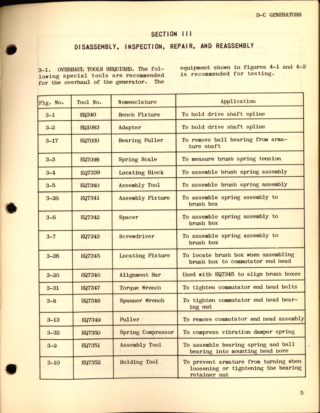 Sample page 9 from AirCorps Library document: Overhaul Instructions for Engine Driven D-C Generator Type 1547