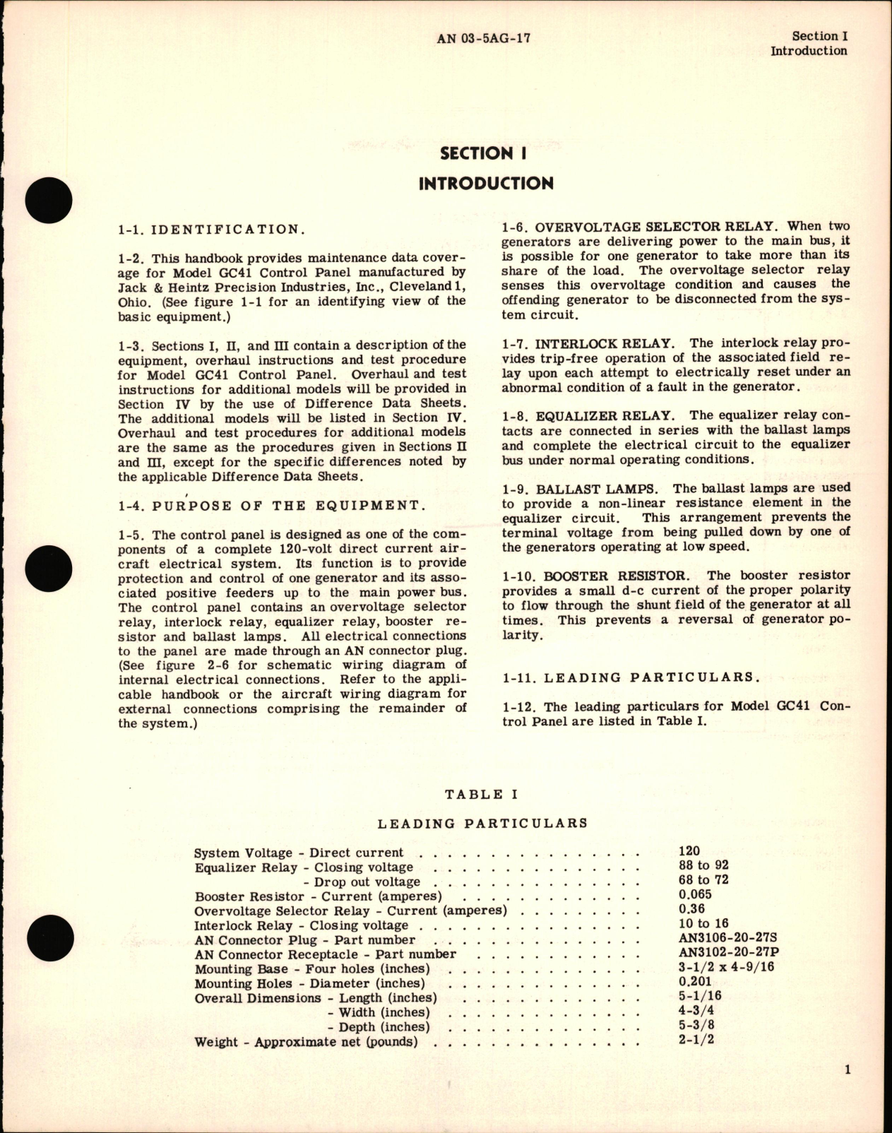 Sample page 5 from AirCorps Library document: Overhaul Instructions for Control Panel Model GC41