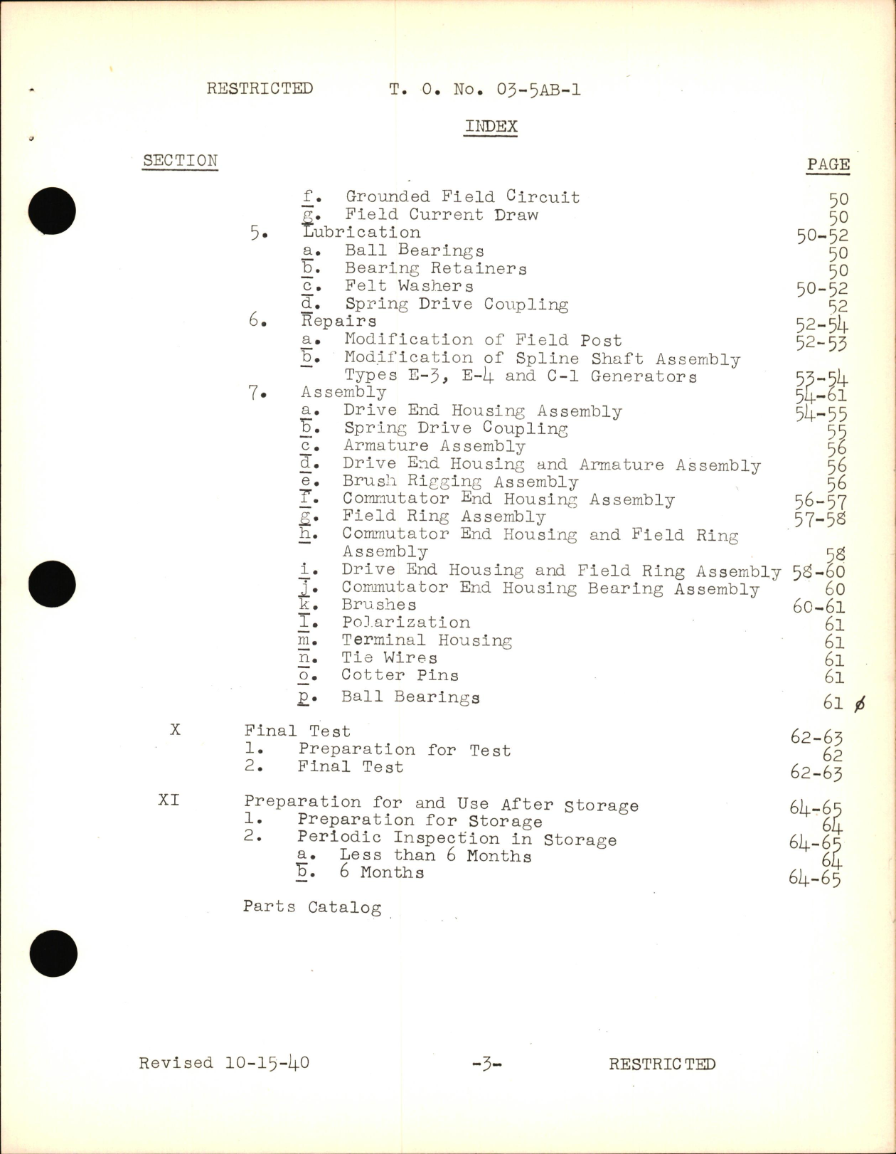 Sample page 5 from AirCorps Library document: Instructions with Parts Catalog for Aircraft Engine Generators and Control Box