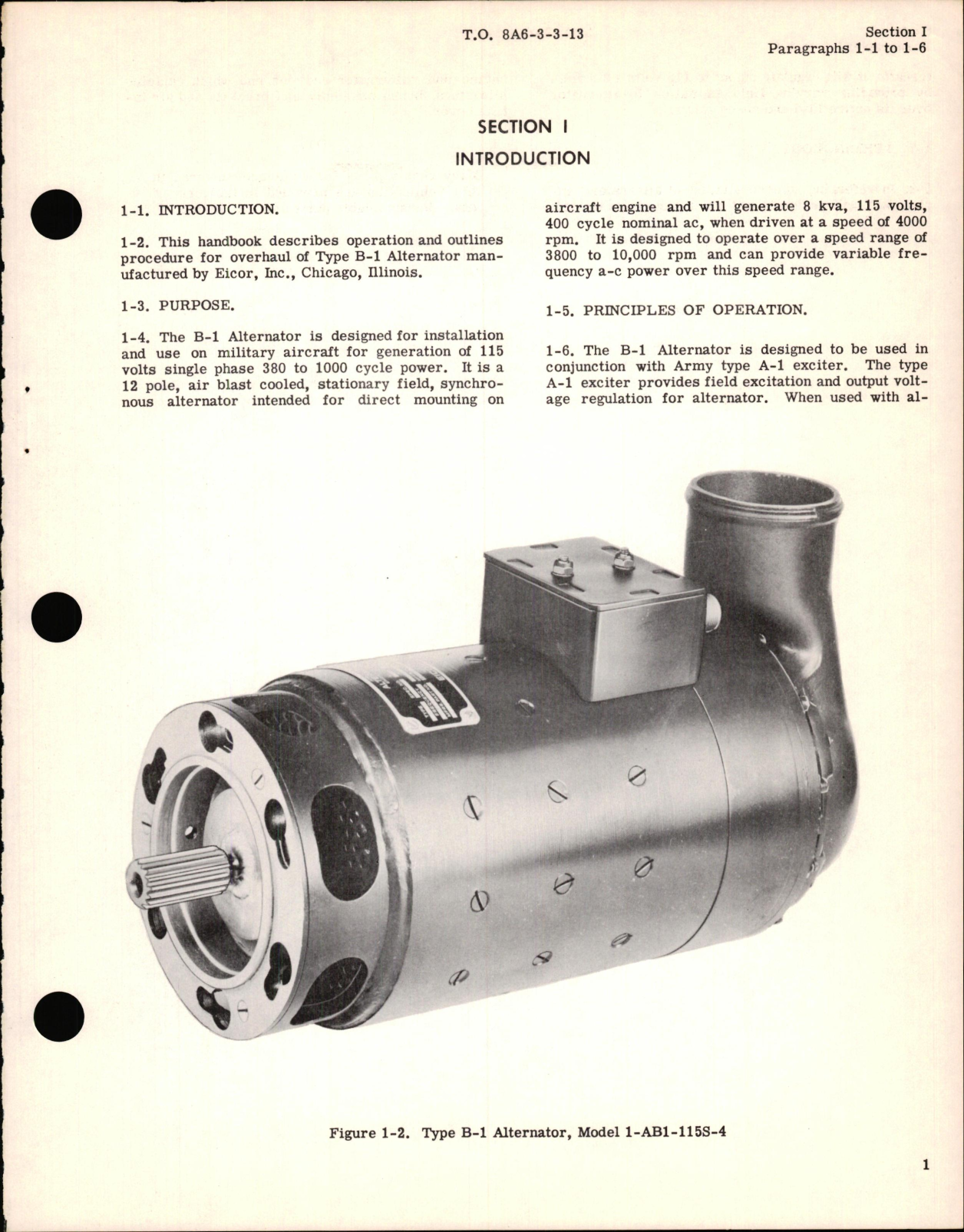 Sample page 5 from AirCorps Library document: Overhaul Instructions for Type B-1 Alternator Models 1-AB1-115S-3A1, 1-AB1-115S-3A2, 1-AB1-115S-3A, 1-AB1-115S-4, 1-AB1-115S-4A