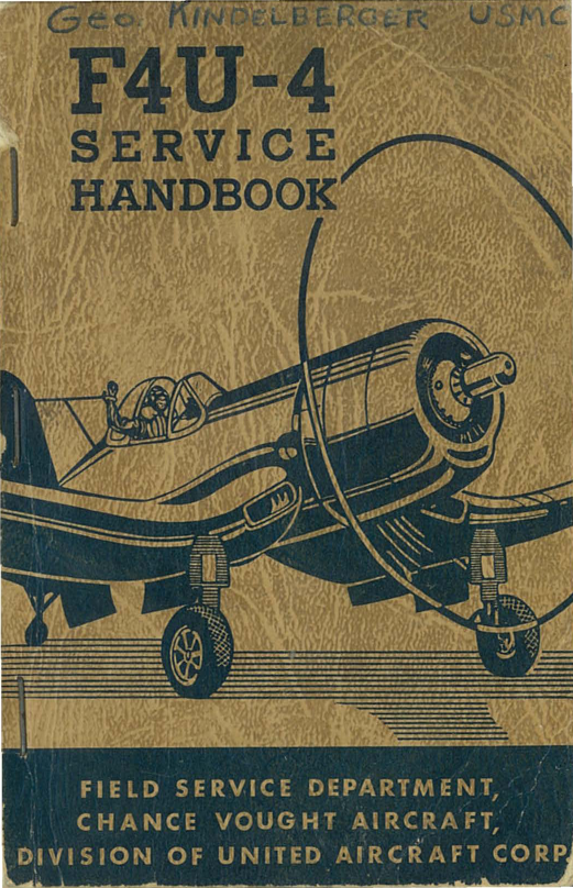 Sample page 1 from AirCorps Library document: F4U-4 Field Service Handbook