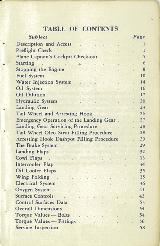 Sample page 4 from AirCorps Library document: F4U-4 Field Service Handbook