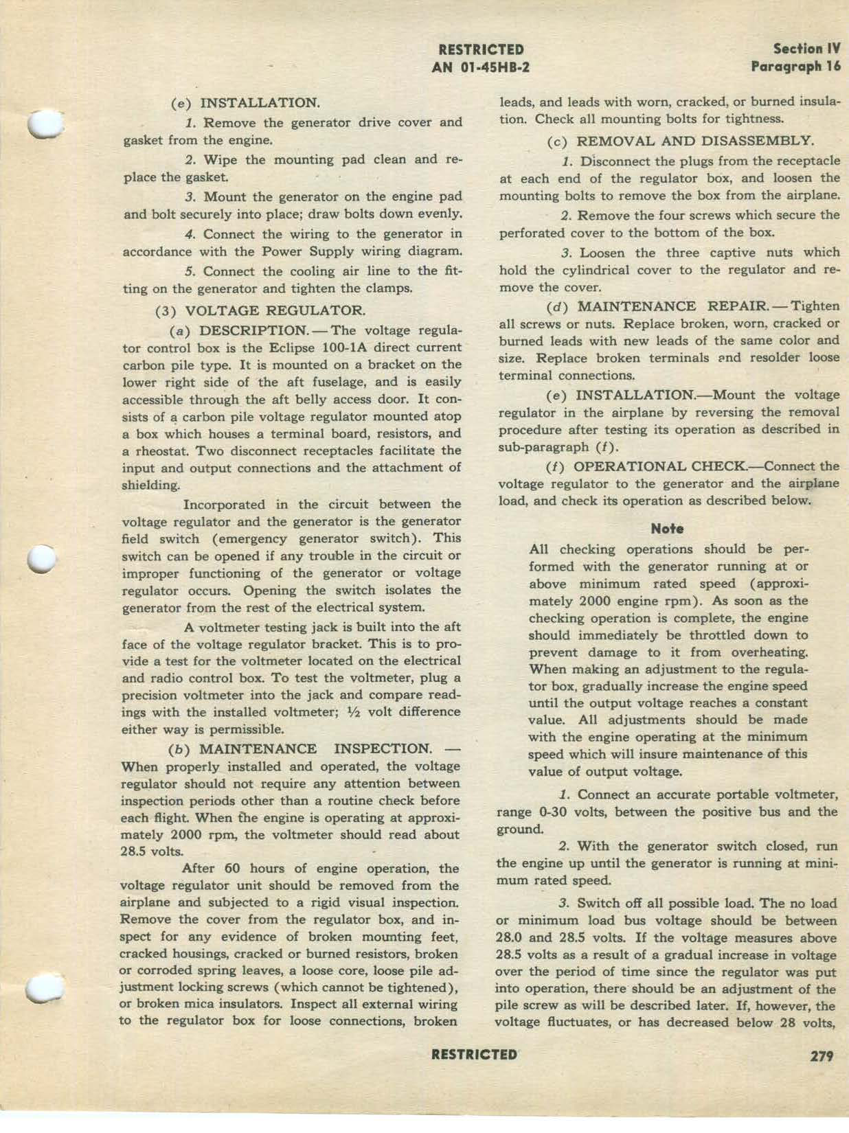 Sample page 9 from AirCorps Library document: Information on the Electrical System for F4U-4