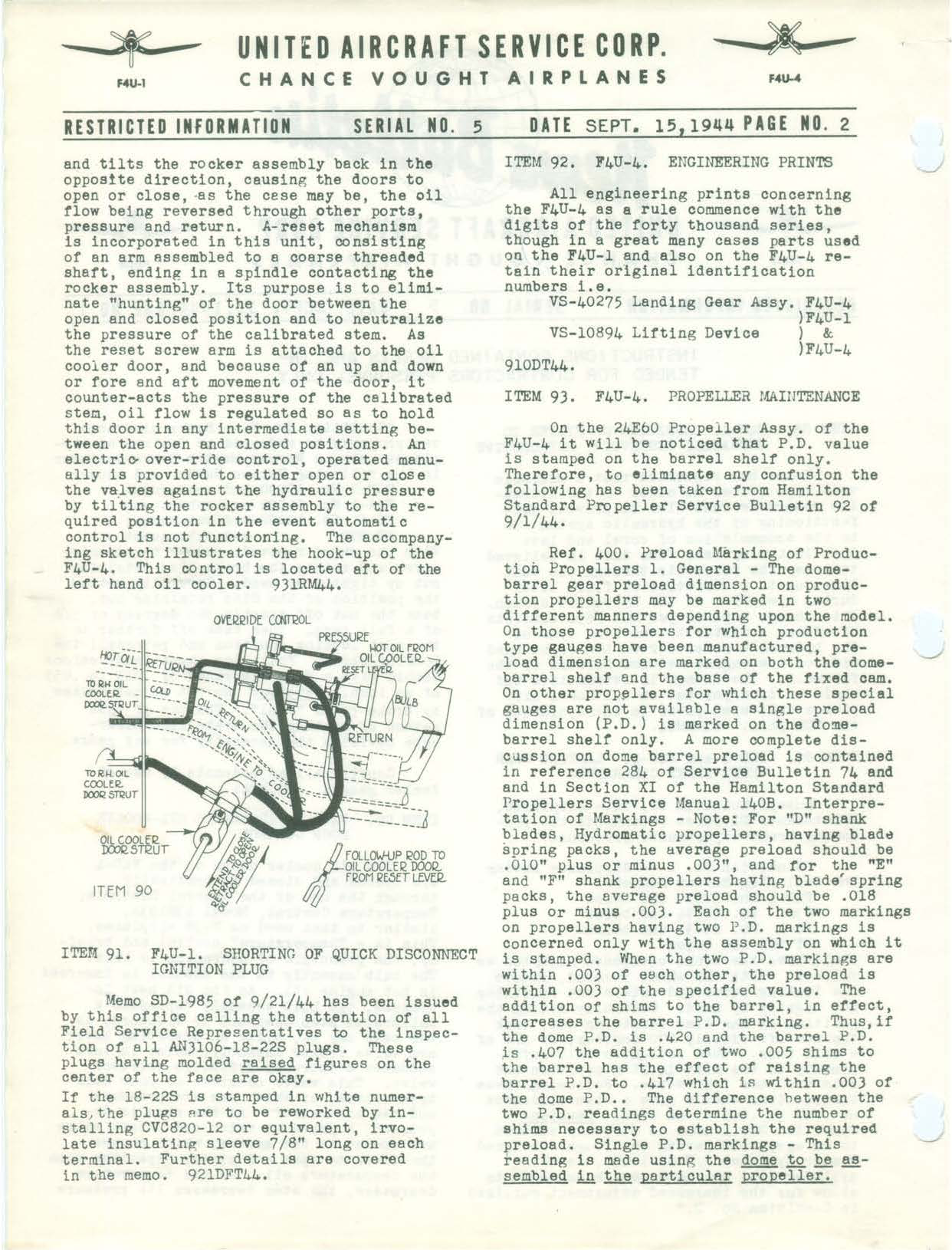 Sample page 2 from AirCorps Library document: F4U-1 Addition of Filter to Hydraulic Reservoir Retroactive News Bulletin