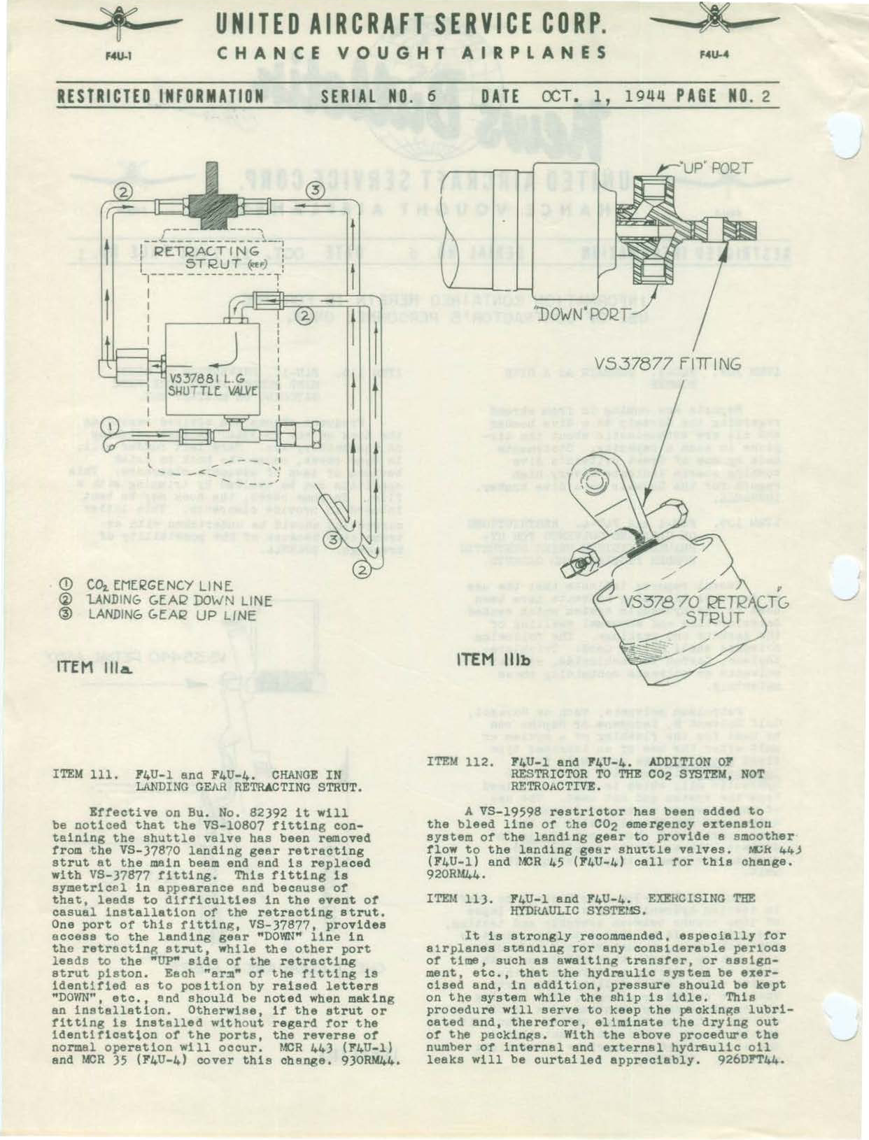 Sample page 2 from AirCorps Library document: F4U-1 Corsair as a Dive Bomber News Bulletin