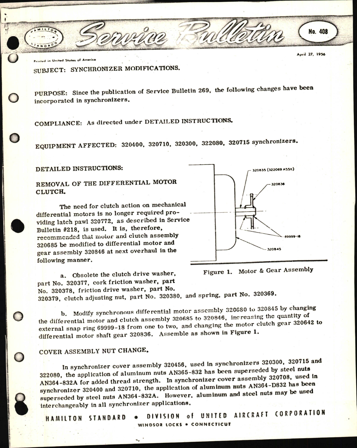 Sample page 1 from AirCorps Library document: Synchronizer Modifications