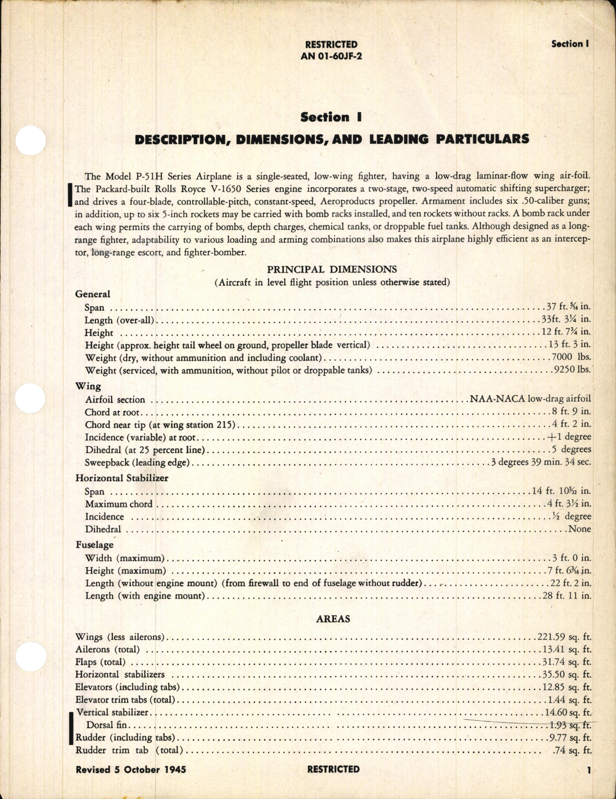 Sample page 7 from AirCorps Library document: Erection and Maintenance Instructions for P-51H-1, -5, and -10