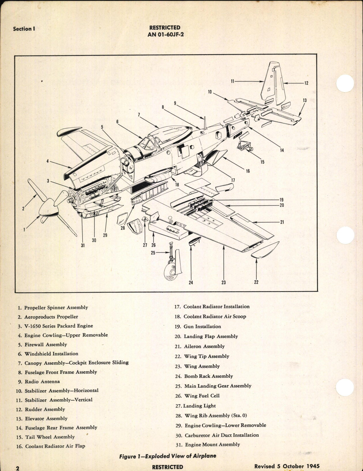 Sample page 8 from AirCorps Library document: Erection and Maintenance Instructions for P-51H-1, -5, and -10