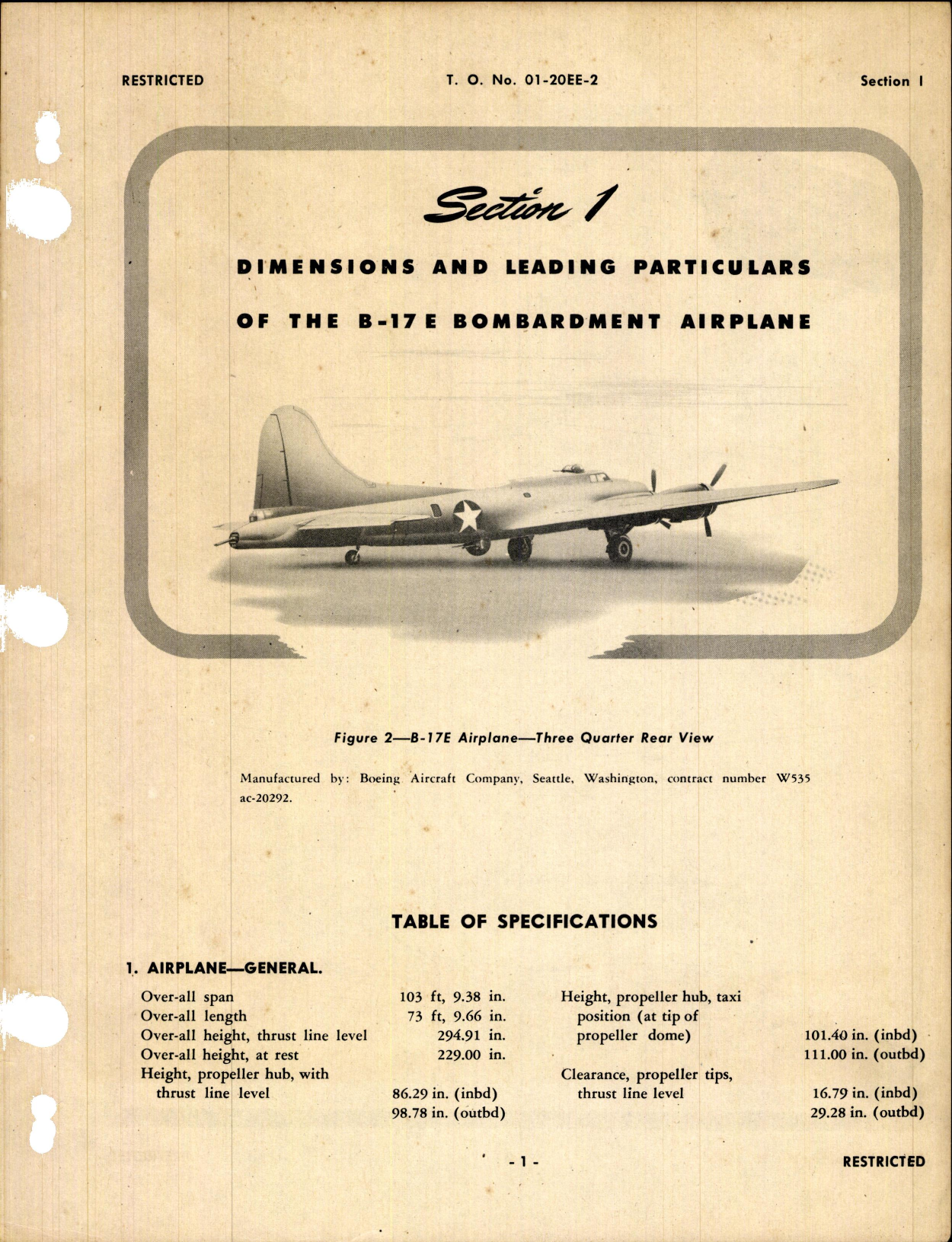 Sample page 5 from AirCorps Library document: Erection and Maintenance Instructions for B-17E 