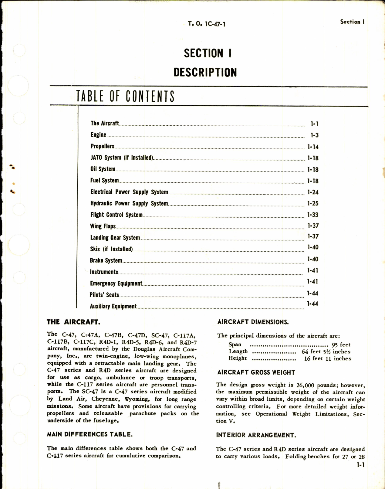 Sample page 7 from AirCorps Library document: Flight Manual for C-47