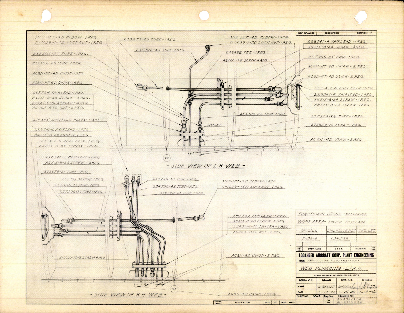 Sample page 5 from AirCorps Library document: P-38 Production Illustrations