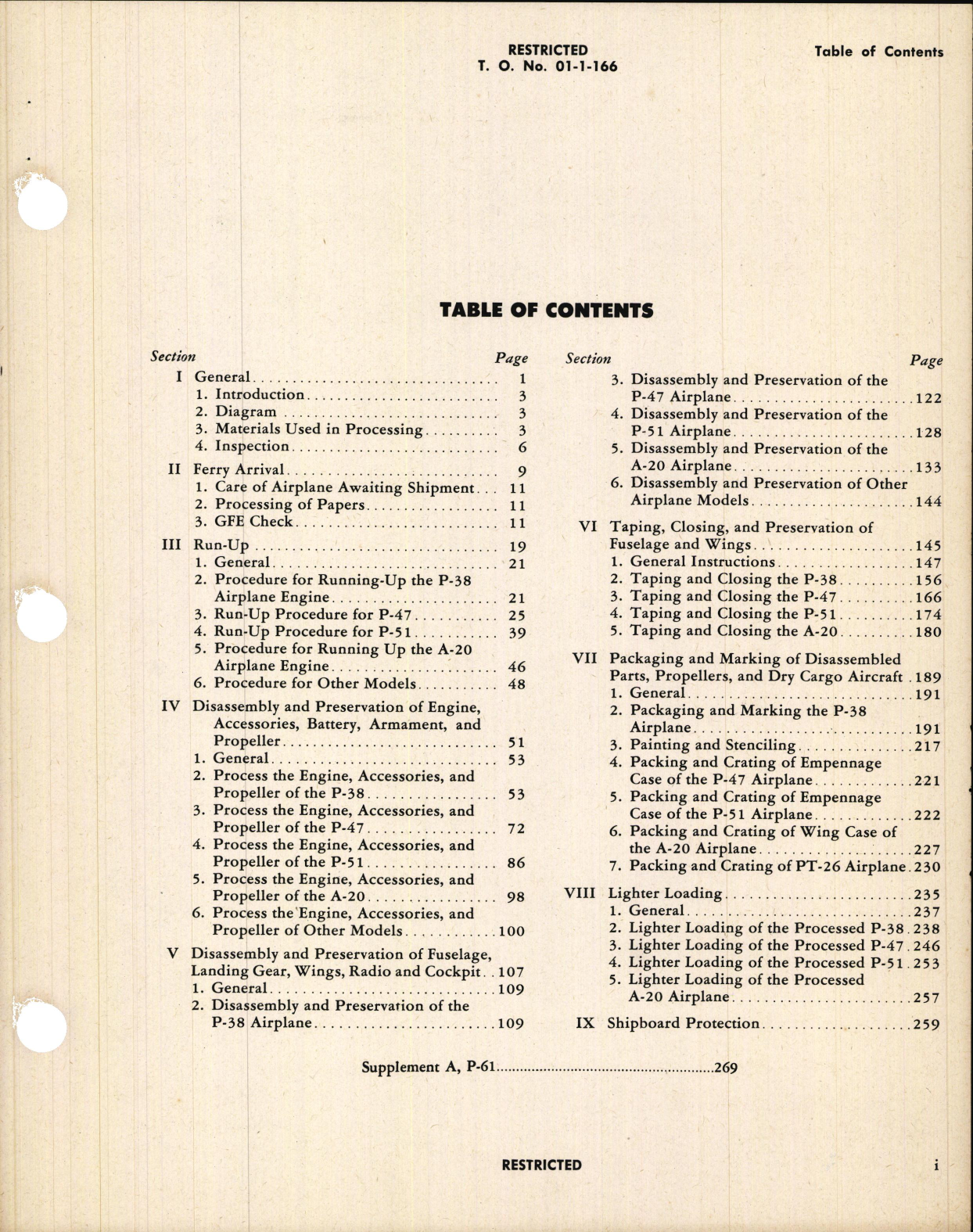 Sample page 5 from AirCorps Library document: Preparation for Overseas Shipment for P-38, P-47, P-51, A-20, and P-61