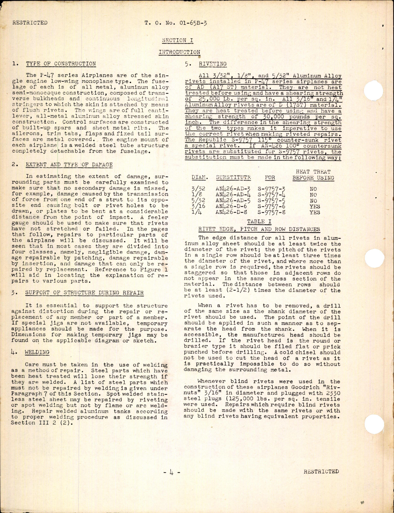Sample page 6 from AirCorps Library document: Structural Repair Instructions for P-47 Series